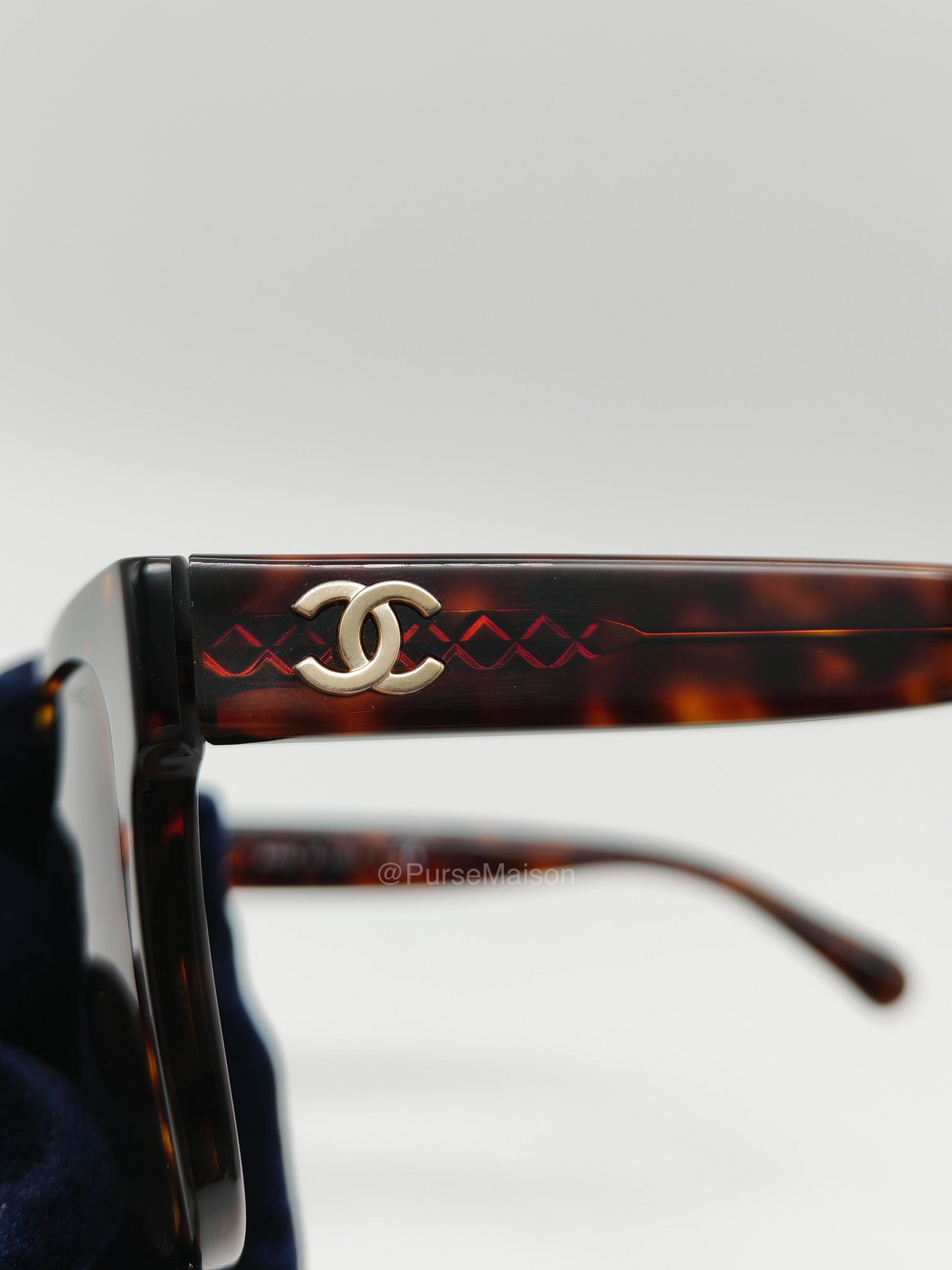 Chanel 5380 Signature Tortoiseshell Sunglasses | Purse Maison Luxury Bags Shop