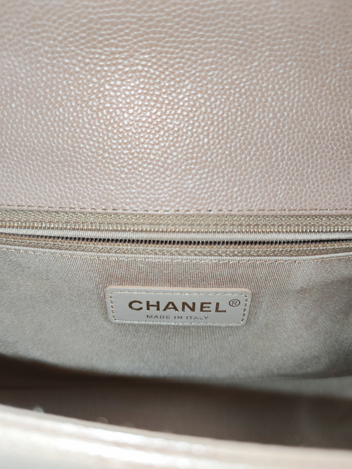 Chanel Boy New Medium in Brown Caramel Chevron Quilted Caviar Leather and Aged Brushed Gold Hardware Series 25 | Purse Maison Luxury Bags Shop