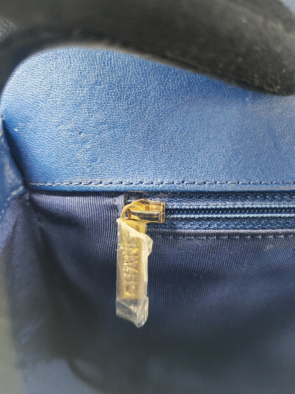 Chanel Boy New Medium in Navy Blue Quilted Lambskin Leather and Gold Hardware Series 23 | Purse Maison Luxury Bags Shop
