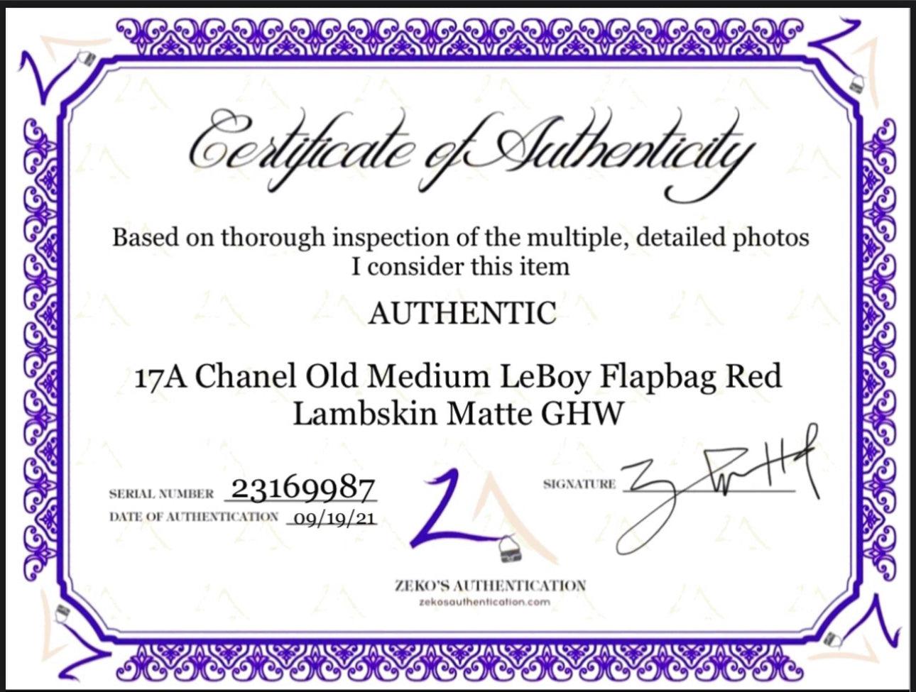 Chanel Boy Red Old Medium in Lambskin and Aged Gold Hardware Series 23