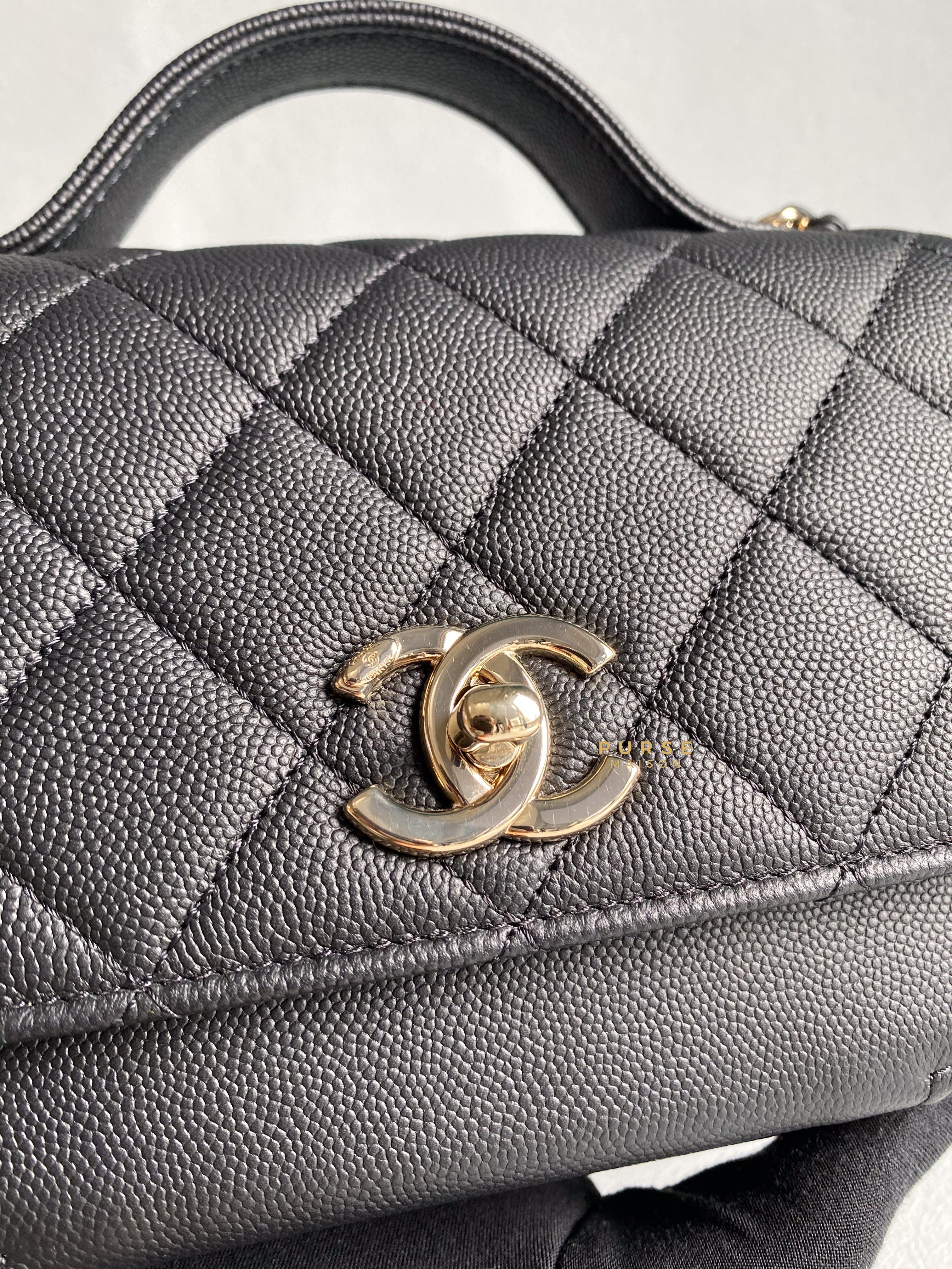 Chanel Business Affinity Small Black Caviar Light Gold Hardware Series 29