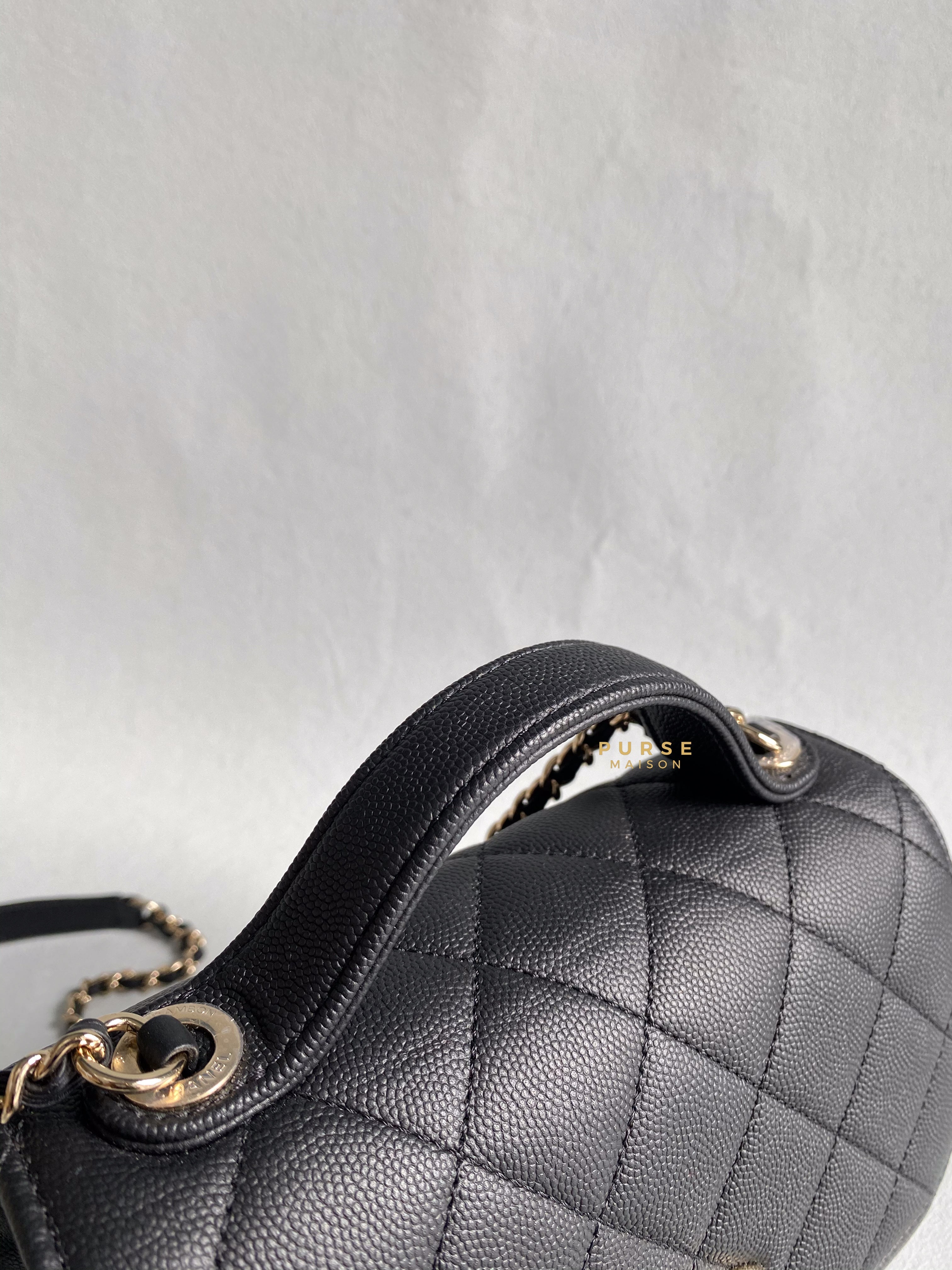 Chanel Business Affinity Small Black Caviar Light Gold Hardware Series 29