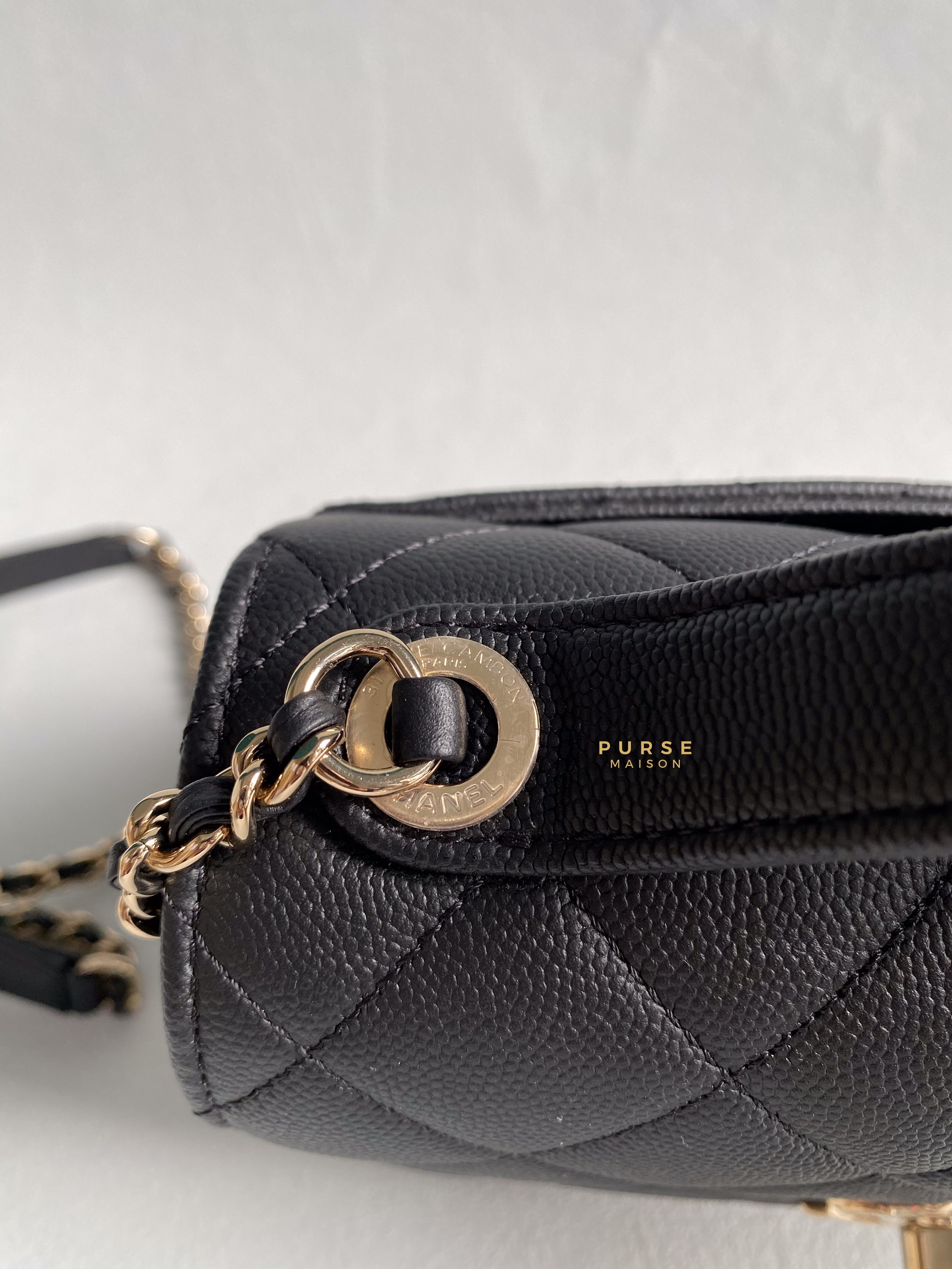 Chanel Business Affinity Small Black Caviar Light Gold Hardware Series 29