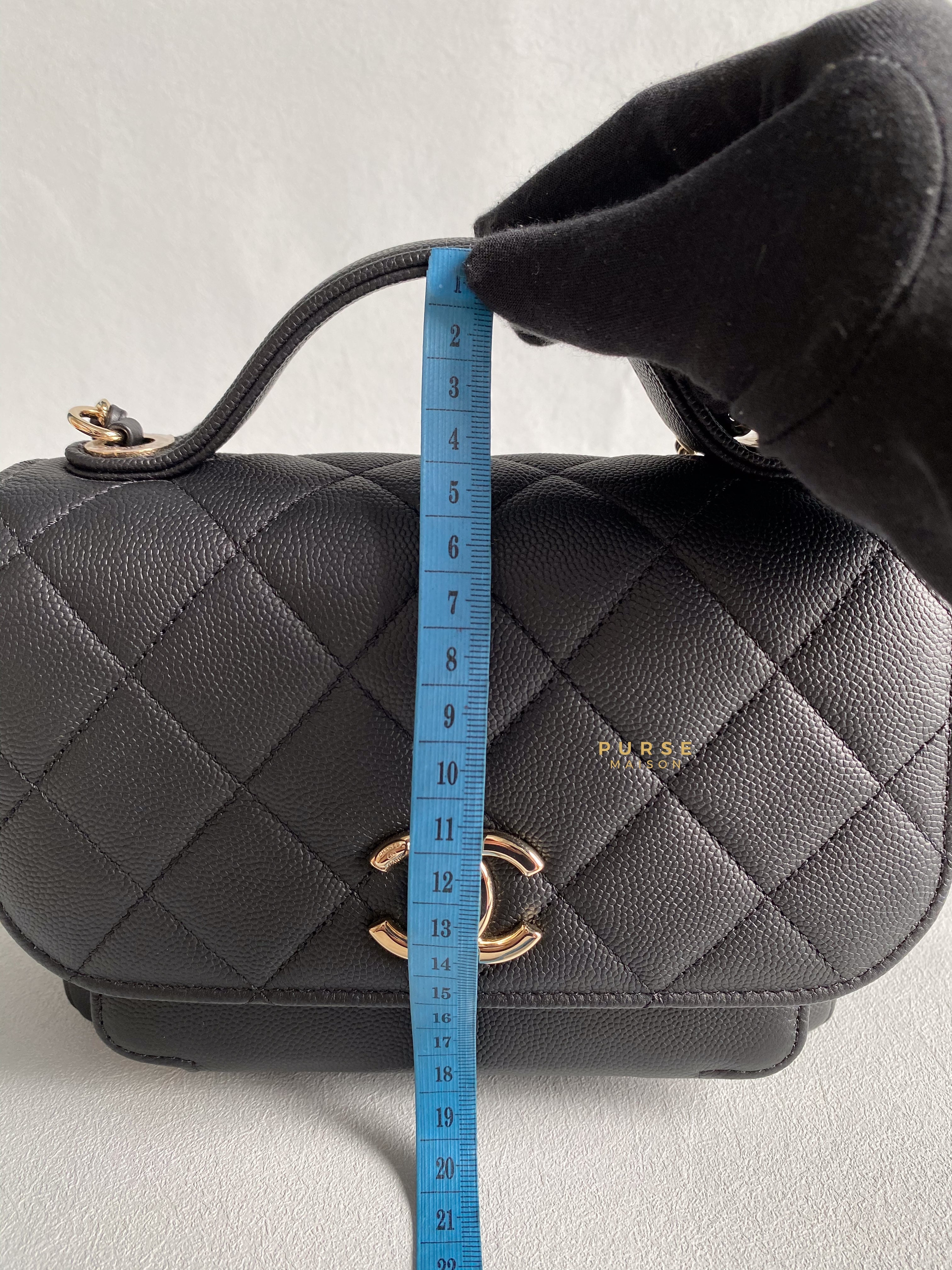 Chanel Business Affinity Small Black Caviar Light Gold Hardware Series 29