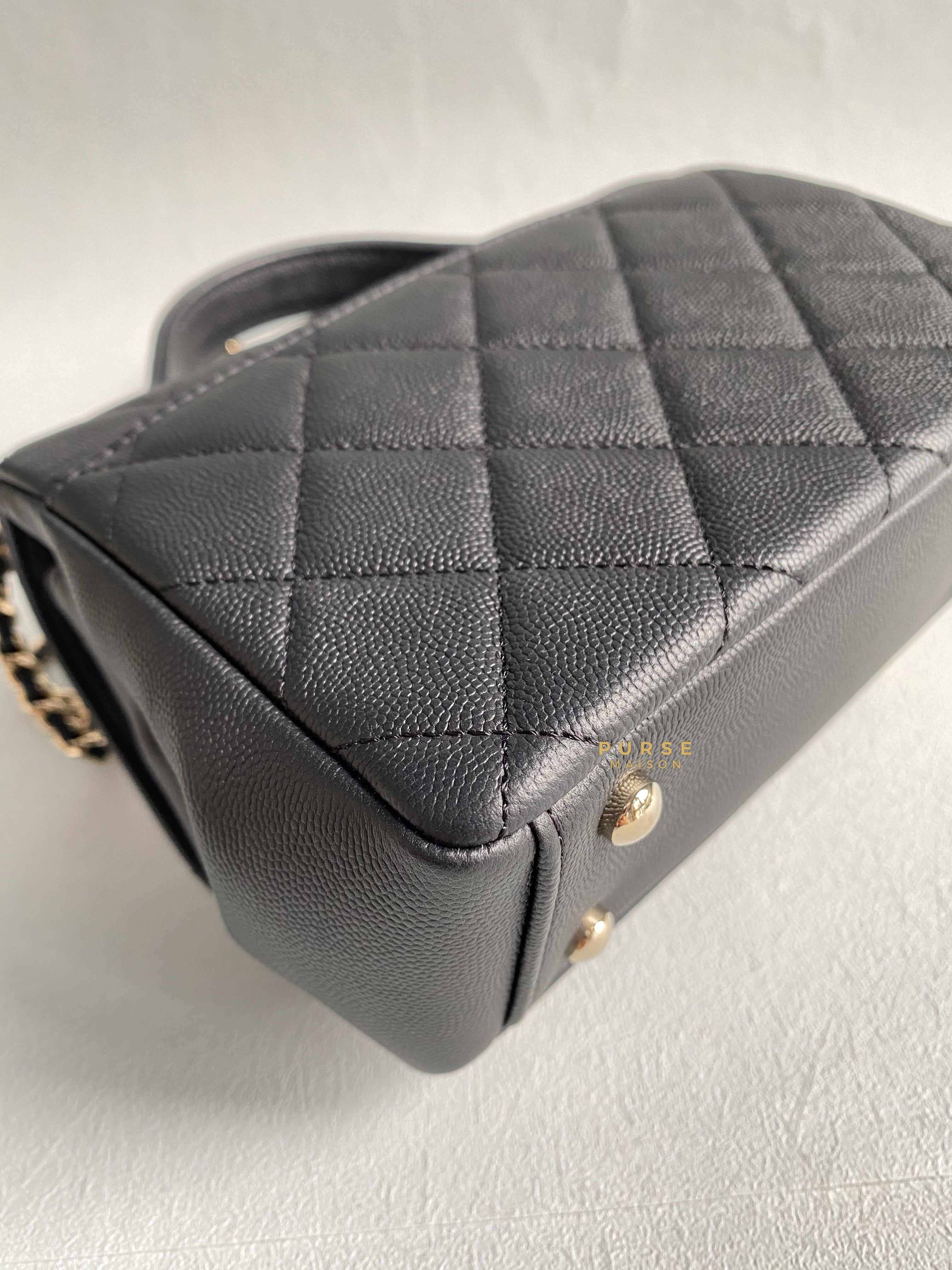 Chanel Business Affinity Small Black Caviar Light Gold Hardware Series 29
