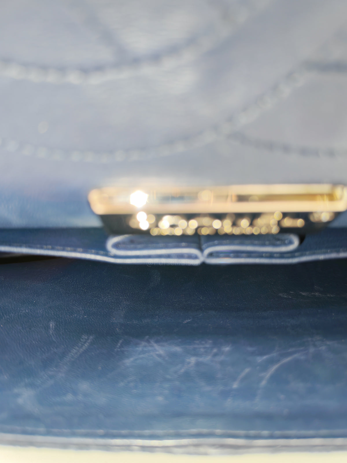 Chanel Classic Double Flap Bag in Navy Python Suede Silver Hardware (Series 14) | Purse Maison Luxury Bags Shop
