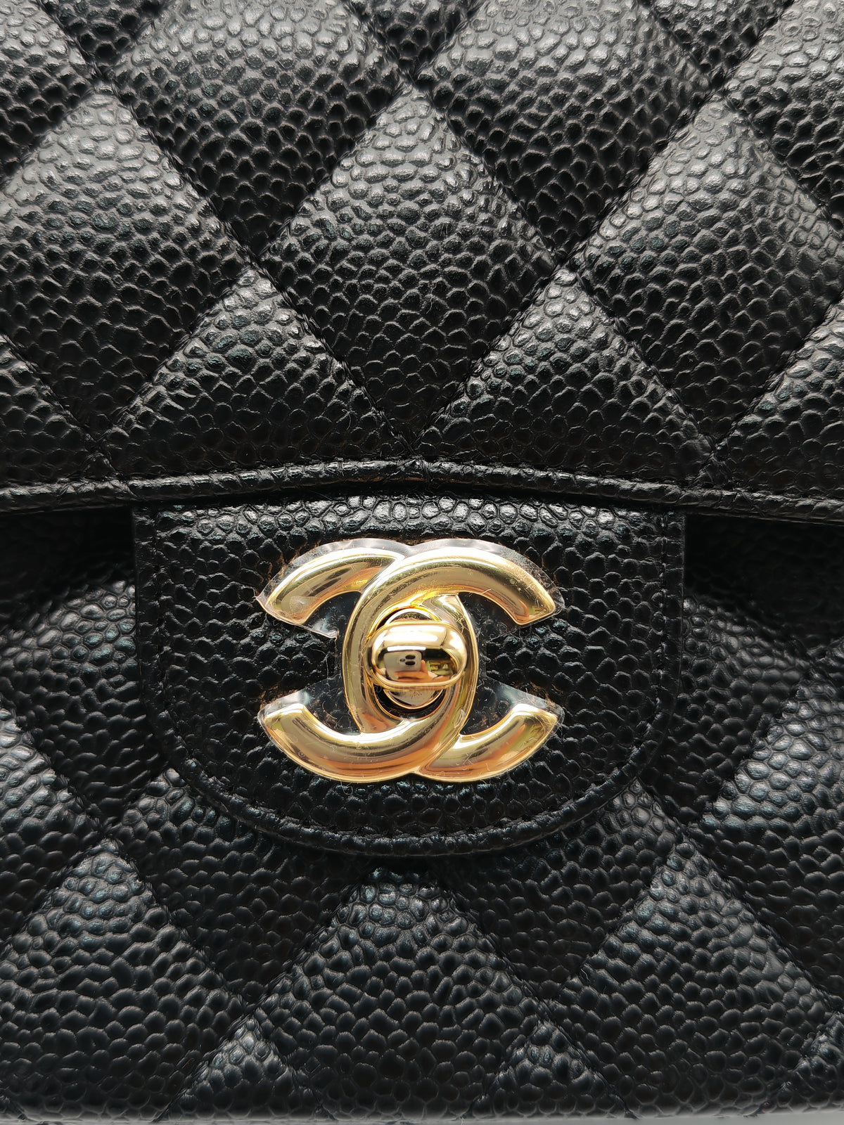 Chanel Classic Double Flap Bag Small in Black Caviar Leather Gold Hardware Microchip CX****KJ | Purse Maison Luxury Bags Shop