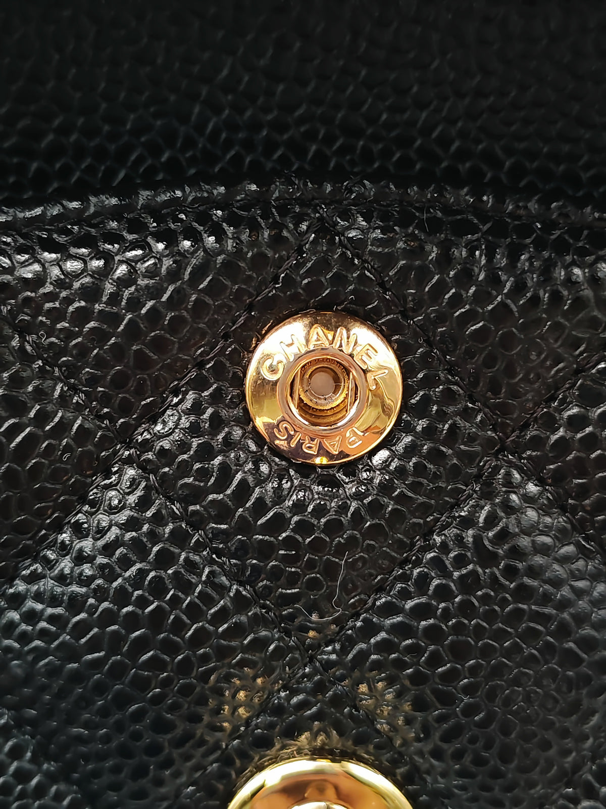 Chanel Classic Double Flap Bag Small in Black Caviar Leather Gold Hardware Microchip CX****KJ | Purse Maison Luxury Bags Shop
