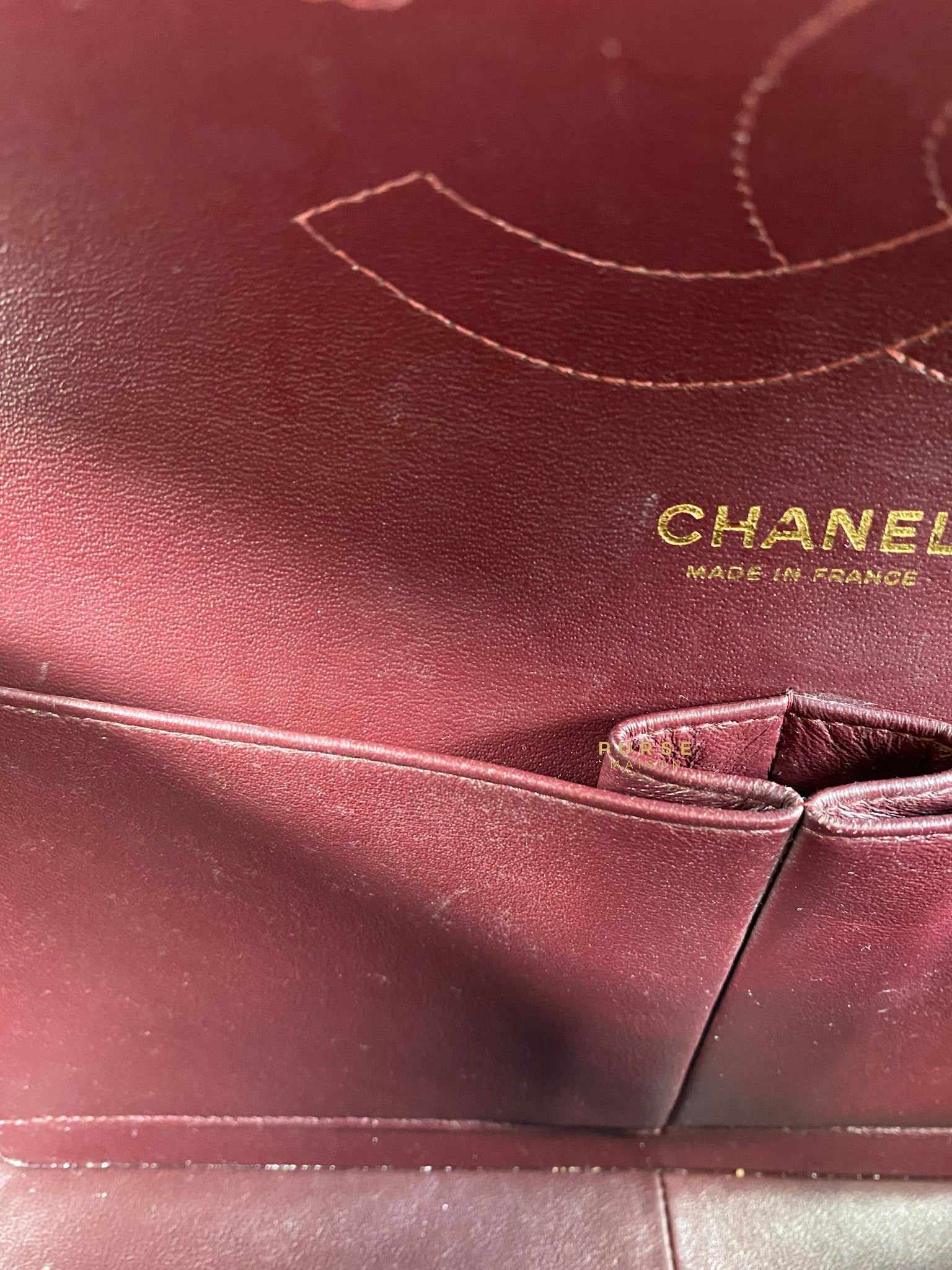 Chanel Classic Double Flap Jumbo Black Caviar Leather and Gold Hardware Series 14