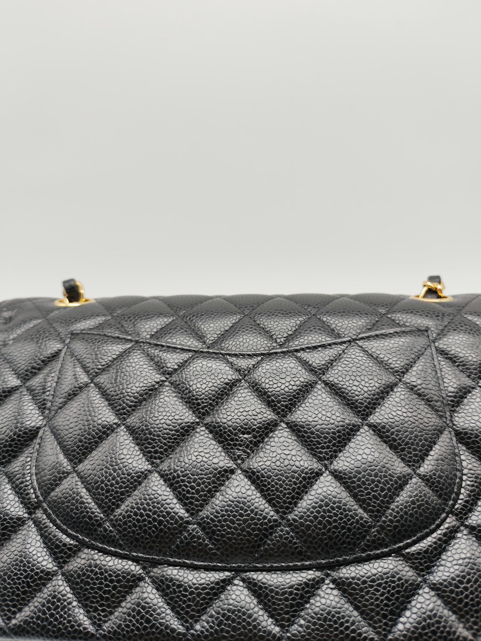 Chanel Classic Double Flap Medium in Black Caviar Leather Gold Hardware (Series 30) | Purse Maison Luxury Bags Shop