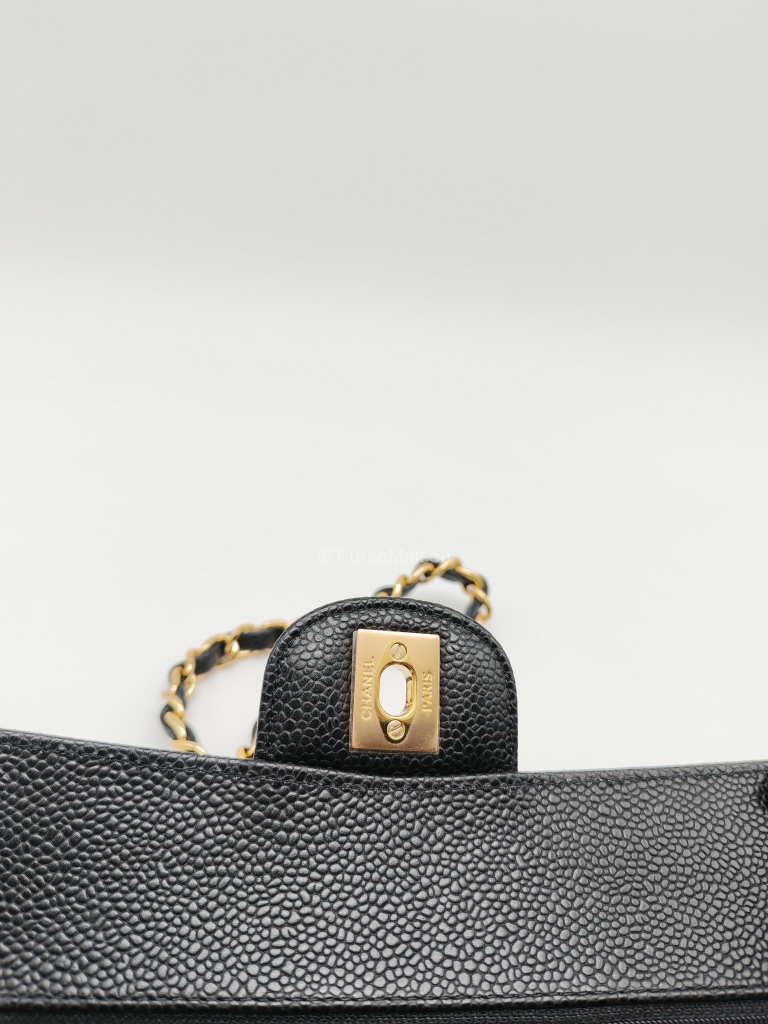 Chanel Classic Double Flap Small in Black Caviar Leather Gold Hardware (Series 31) | Purse Maison Luxury Bags Shop