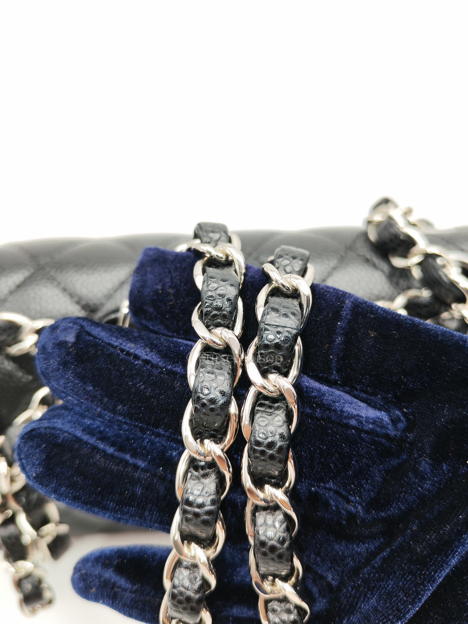 Chanel Classic Double Flap Small in Black Quilted Caviar Leather and Silver Hardware Series 29 | Purse Maison Luxury Bags Shop