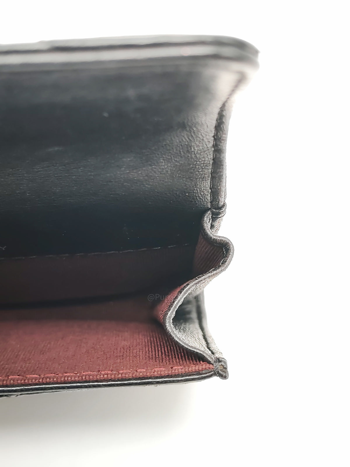 Chanel Classic Flap Card Holder in Black Quilted Calfskin Leather and Silver Hardware Series 22 | Purse Maison Luxury Bags Shop