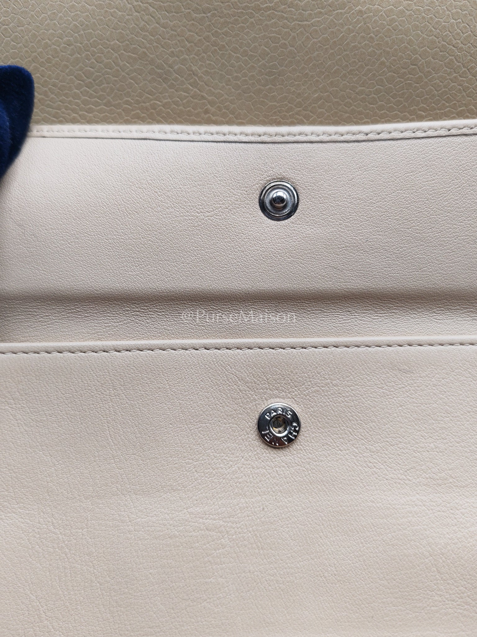 Chanel Classic Long Flap Wallet in Beige Quilted Caviar Leather and Silver Hardware Series 15 | Purse Maison Luxury Bags Shop