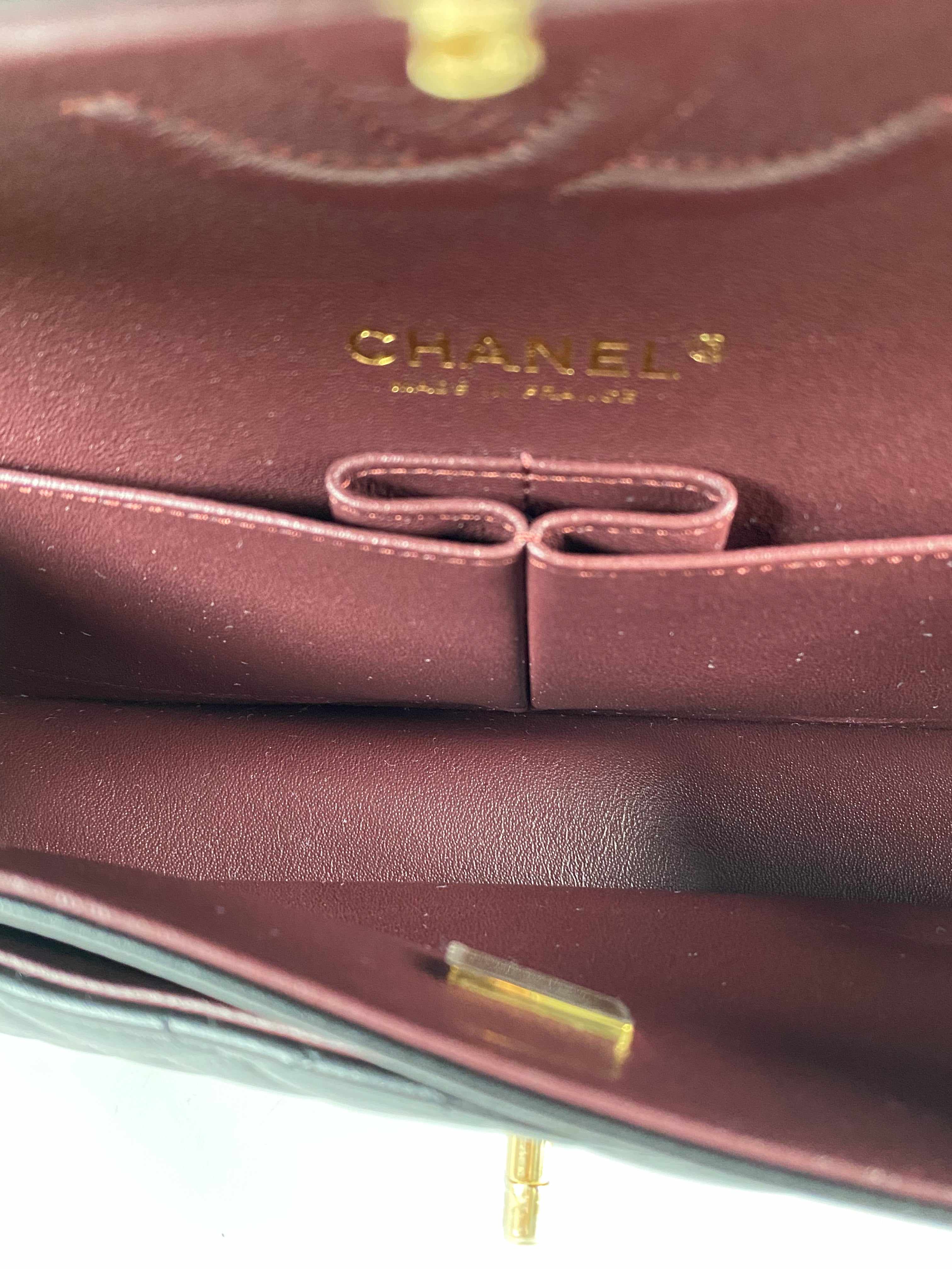 Chanel Classic Medium Double Flap in Lambskin Leather and Gold Hardware (Microchip)