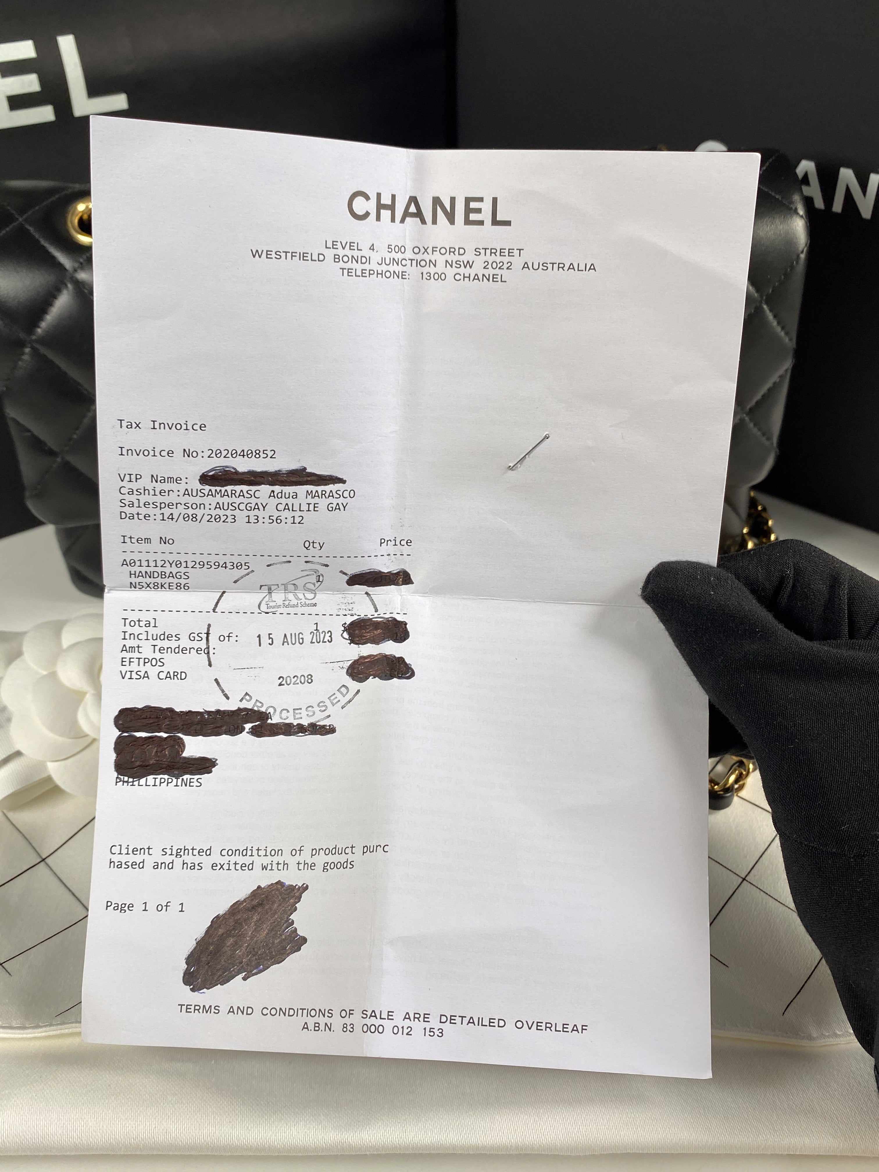 Chanel Classic Medium Double Flap in Lambskin Leather and Gold Hardware (Microchip)