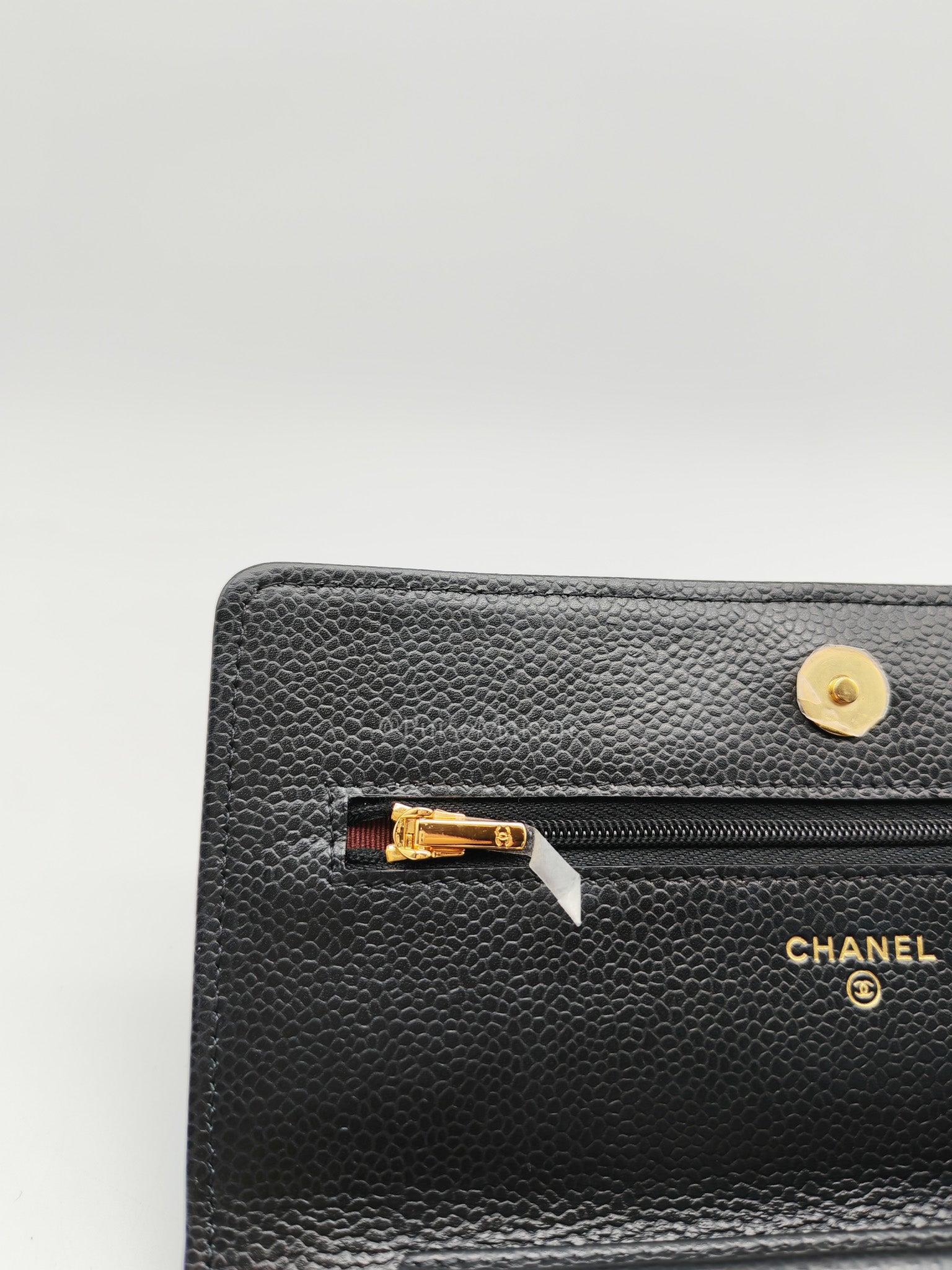 Chanel Classic Wallet on Chain in Black Quilted Caviar Leather and Gold Hardware (Microchip) | Purse Maison Luxury Bags Shop