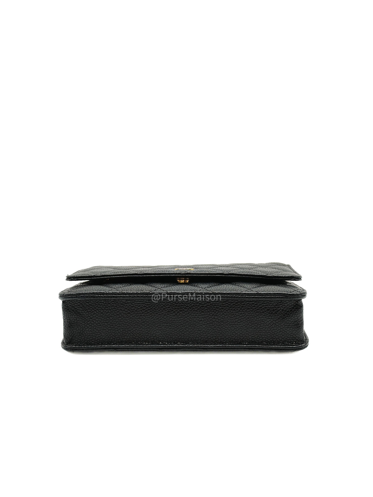 Chanel Classic Wallet on Chain in Black Quilted Caviar Leather and Gold Hardware Series 28 | Purse Maison Luxury Bags Shop