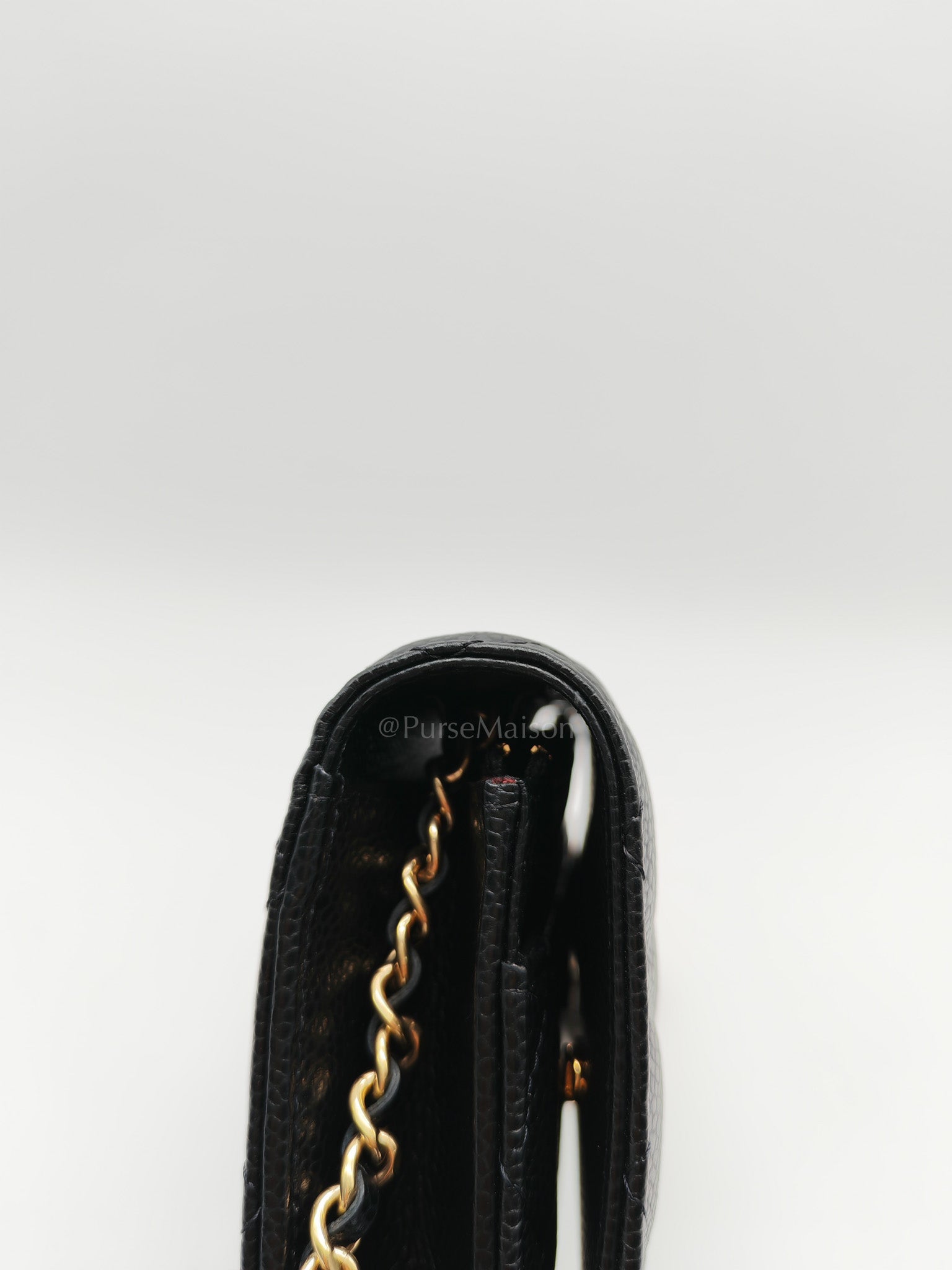 Chanel Classic Wallet On Chain in Black Quilted Caviar Leather & Gold Hardware Microchip | Purse Maison Luxury Bags Shop