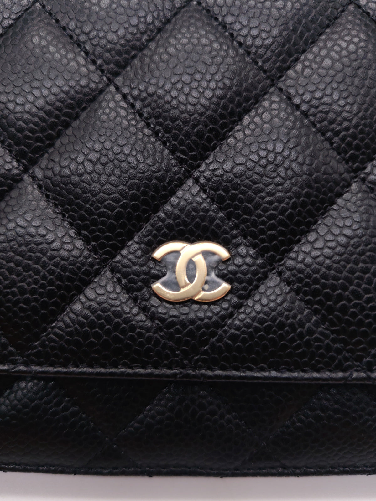 Chanel Classic Wallet on Chain (WOC) in Black Caviar Leather and Gold Hardware Microchip | Purse Maison Luxury Bags Shop