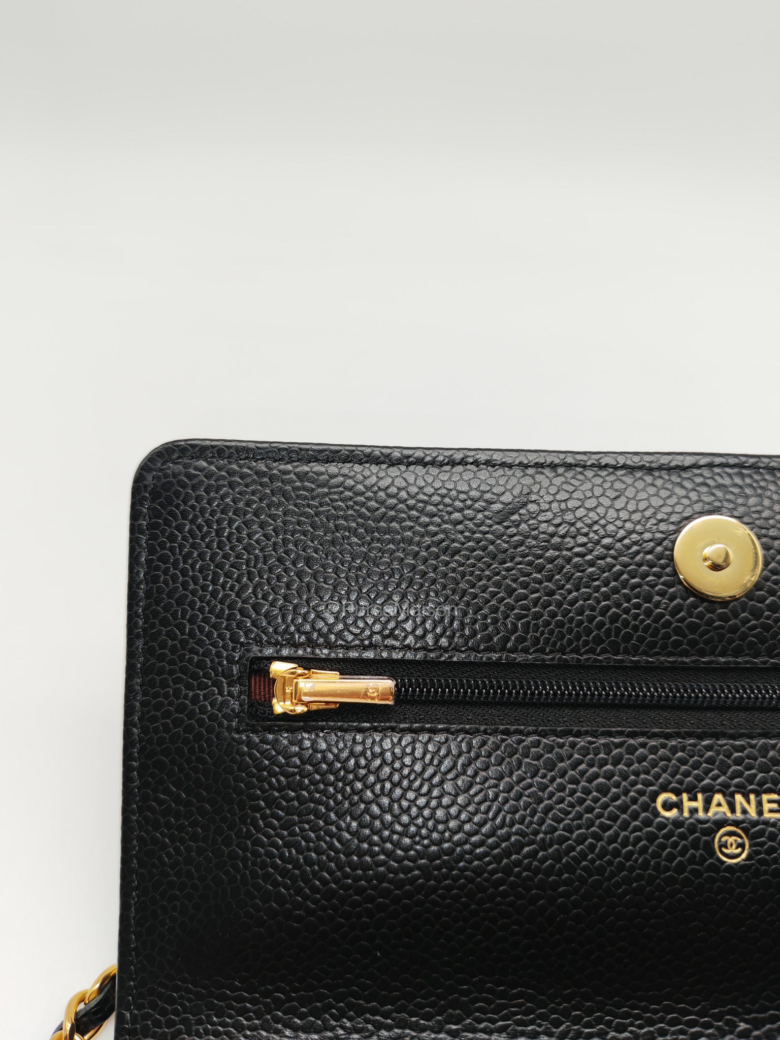 Chanel Classic Wallet on Chain (WOC) in Black Caviar Leather Gold Hardware (Microchip) | Purse Maison Luxury Bags Shop