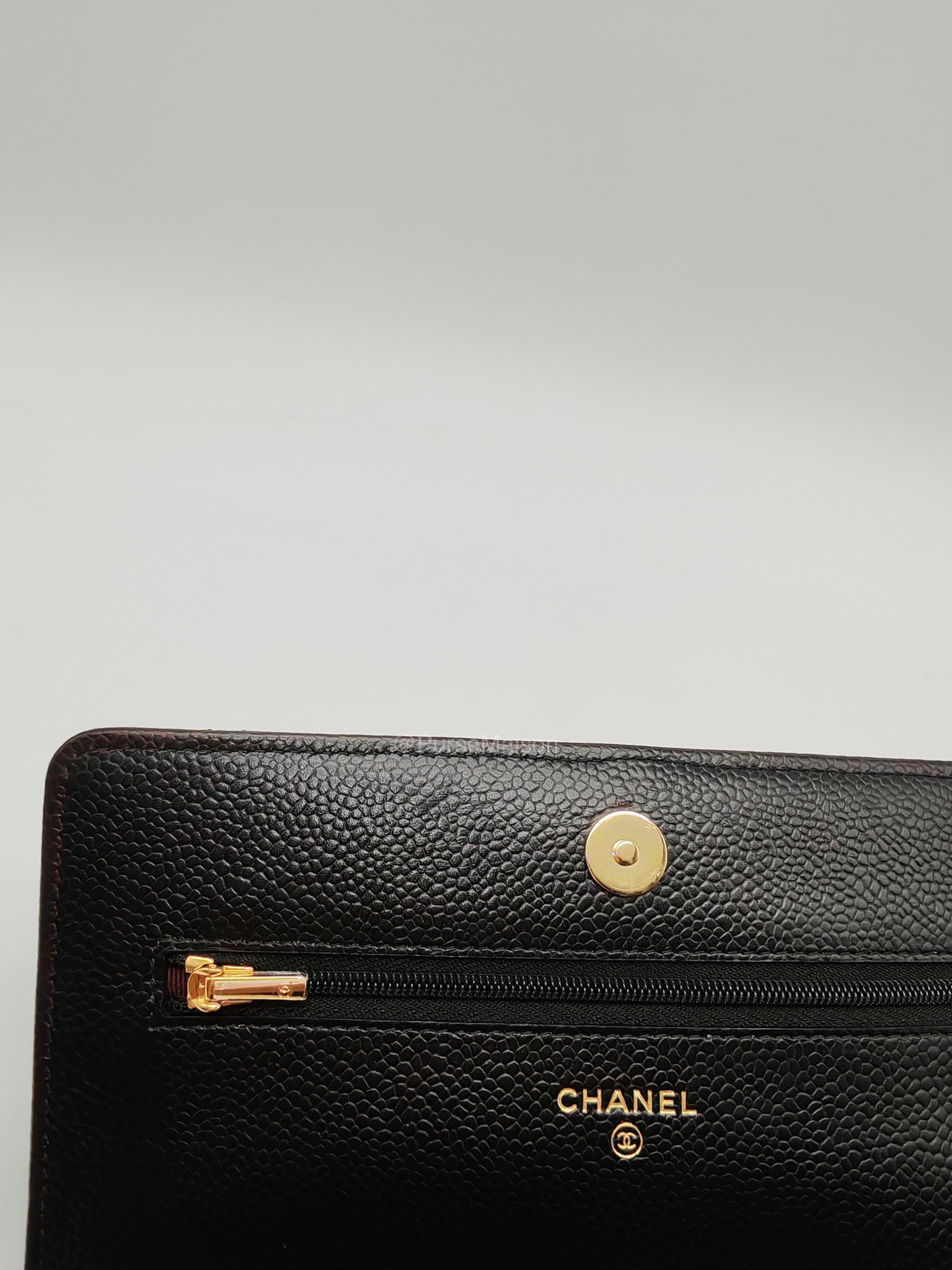 Chanel Classic Wallet on Chain (WOC) in Black Caviar Leather Gold Hardware (Microchip) | Purse Maison Luxury Bags Shop