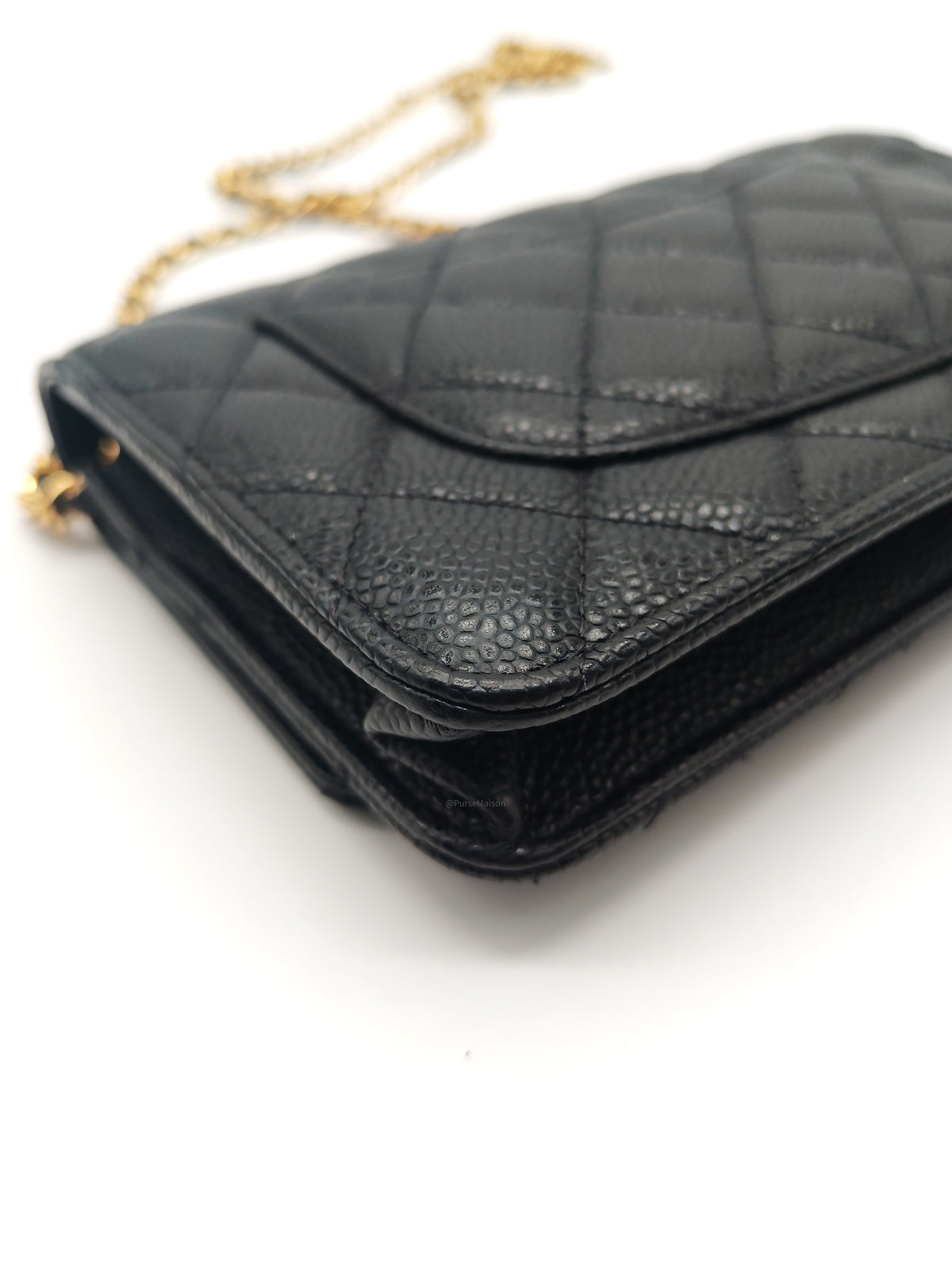 Chanel Classic Wallet on Chain (WOC) in Black Caviar Leather Silver Hardware Series (29****17) | Purse Maison Luxury Bags Shop