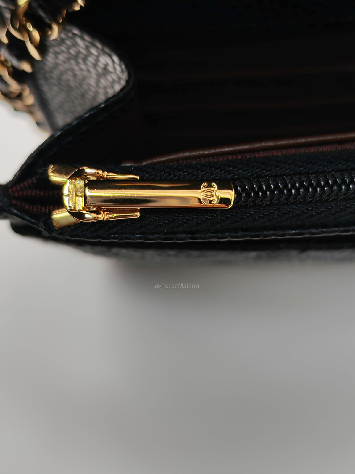 Chanel Classic Wallet on Chan (WOC) in Black Caviar Leather Gold Hardware (Series 29) | Purse Maison Luxury Bags Shop
