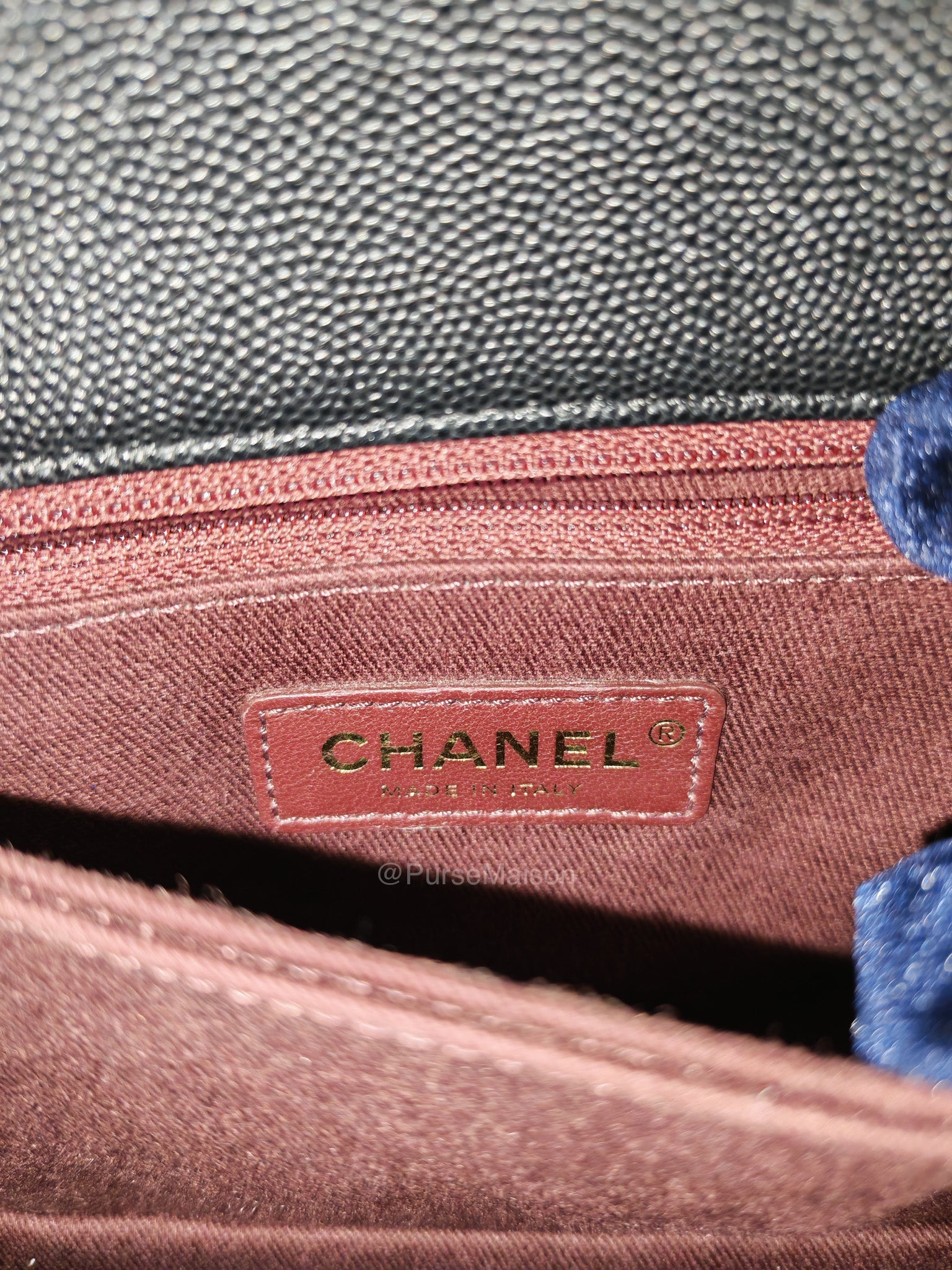 Chanel Coco Handle Small in Black Caviar Leather and Gold Hardware Series 25 | Purse Maison Luxury Bags Shop