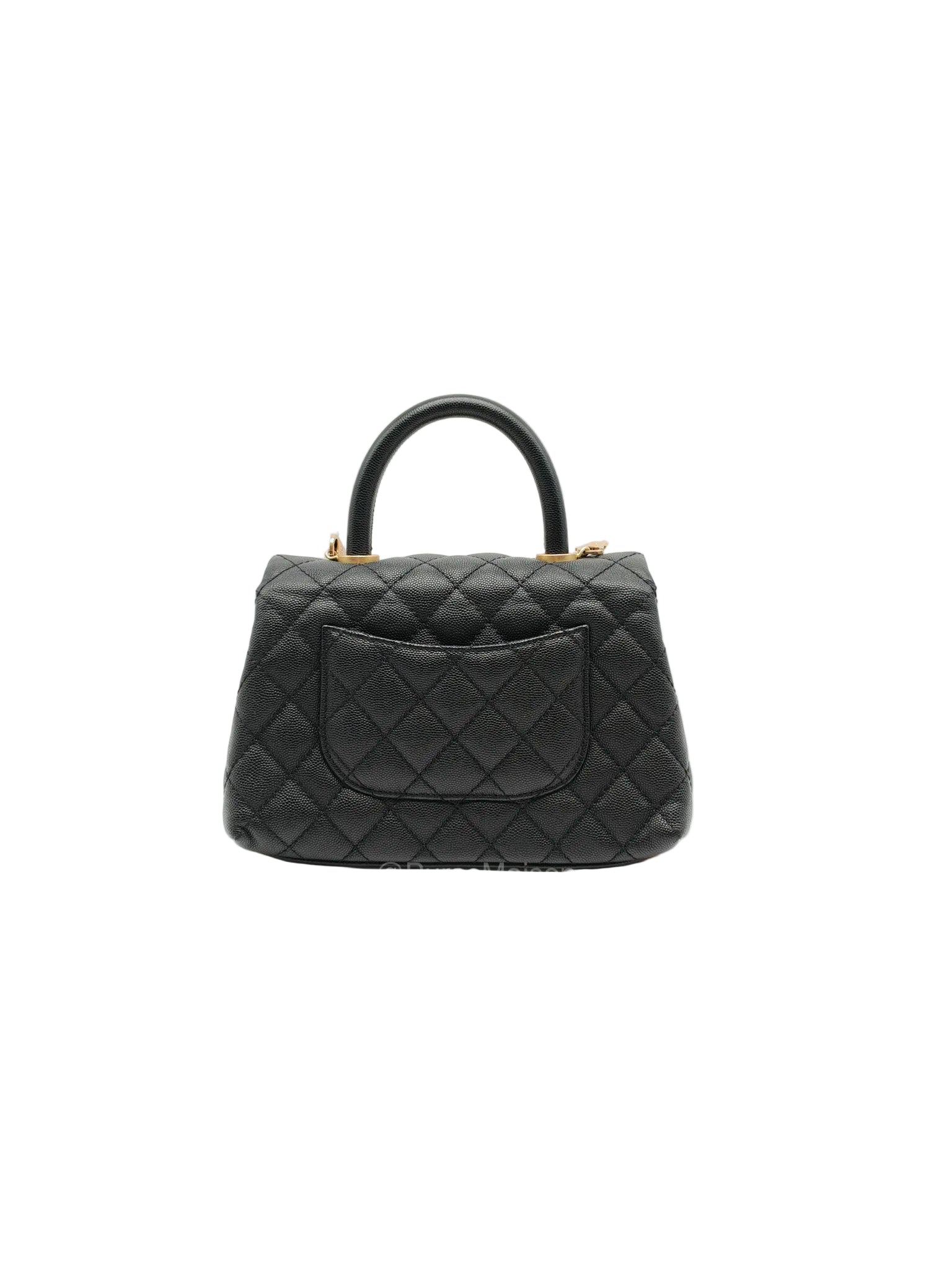 Chanel Coco Handle Small in Black Caviar Leather and Gold Hardware Series 25 | Purse Maison Luxury Bags Shop