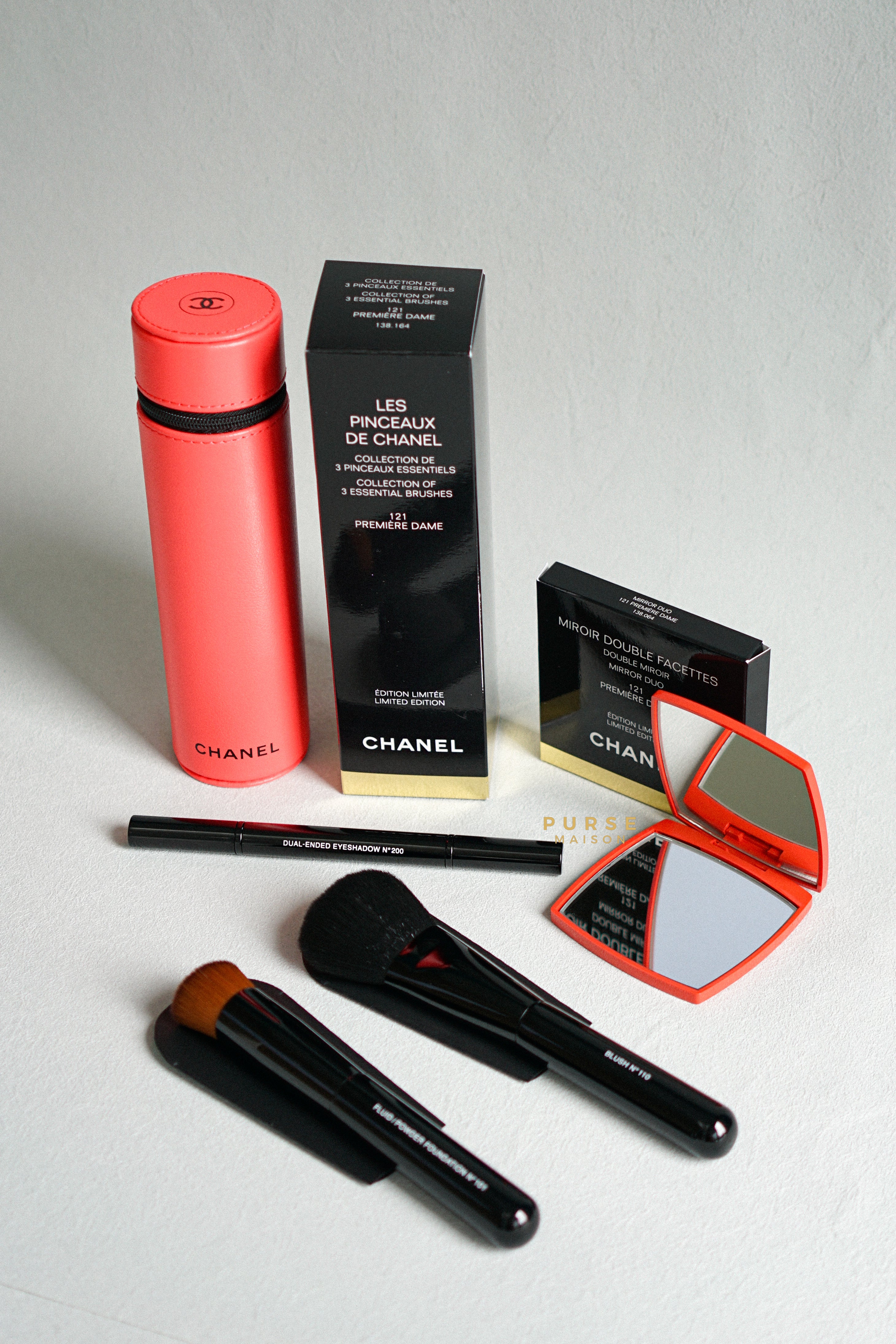 Chanel Cosmetic Brushes with Mirror