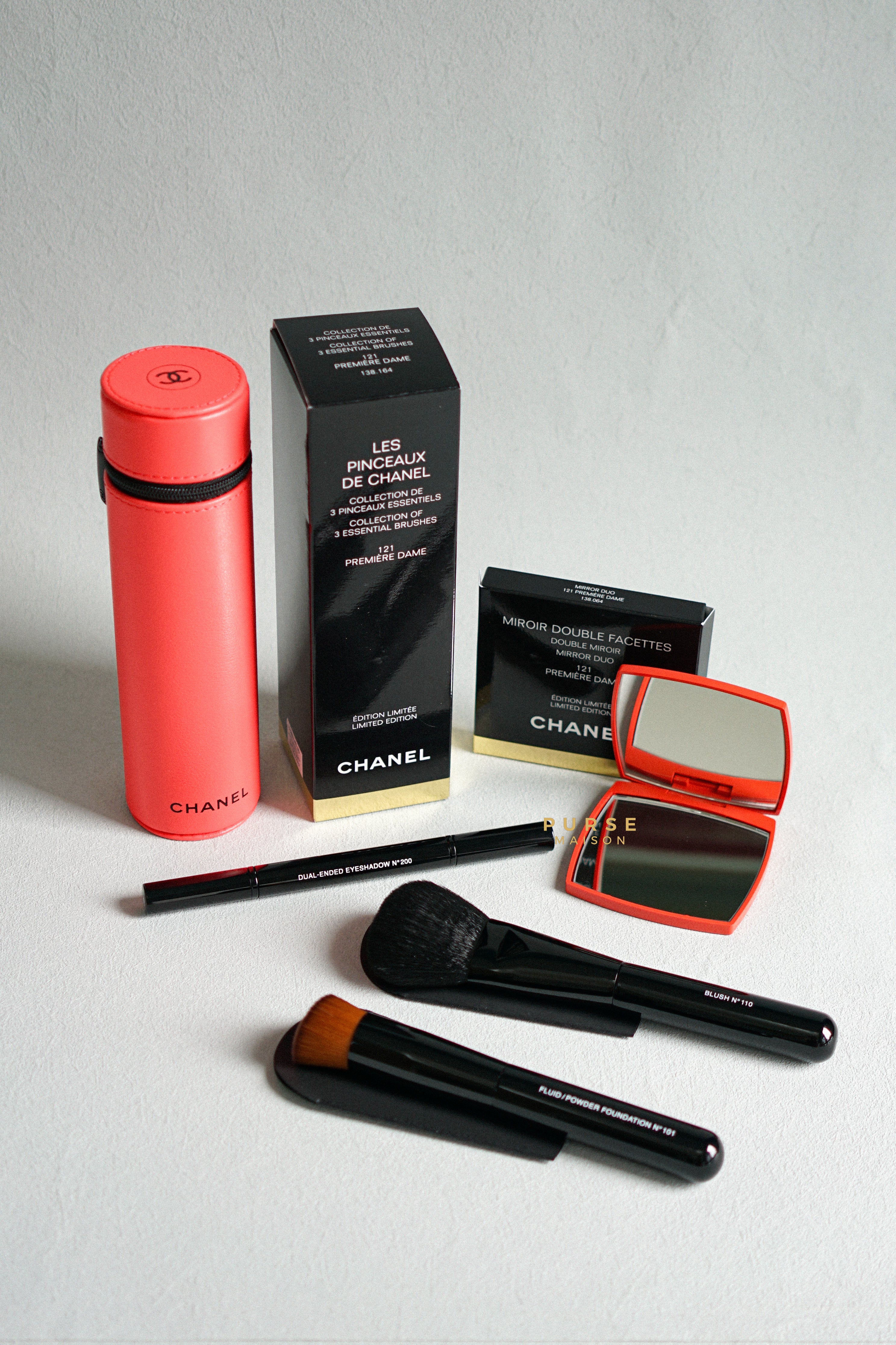 Chanel Cosmetic Brushes with Mirror