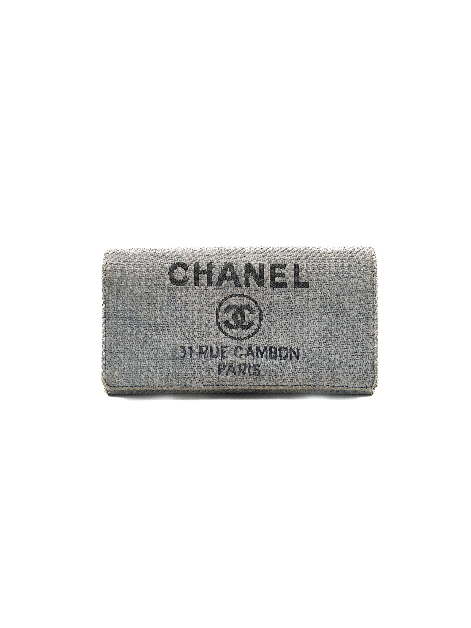 Deuville Long Wallet in Tweed Fabric Canvas Series 18 | Purse Maison Luxury Bags Shop