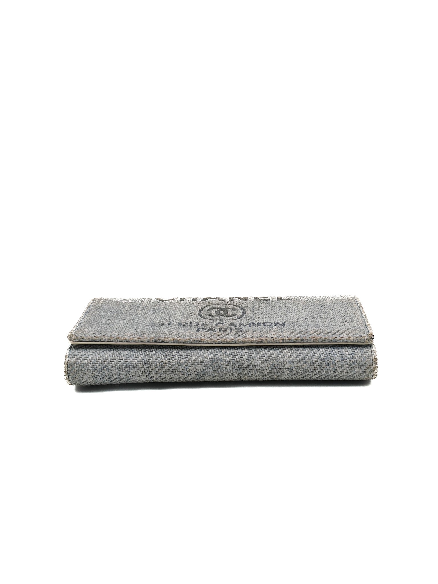 Deuville Long Wallet in Tweed Fabric Canvas Series 18 | Purse Maison Luxury Bags Shop