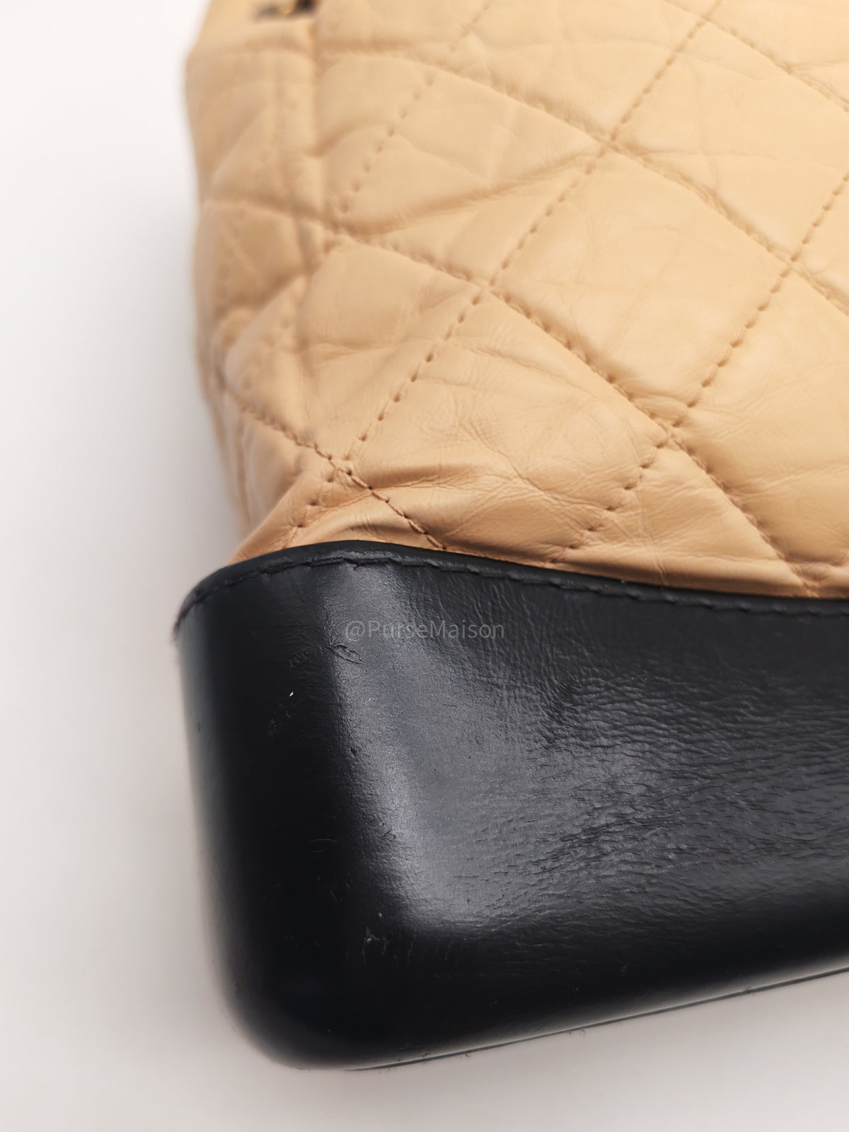 Chanel Gabrielle Backpack Small in Beige Aged Calfskin Leather Mix Hardware (Series 25) | Purse Maison Luxury Bags Shop