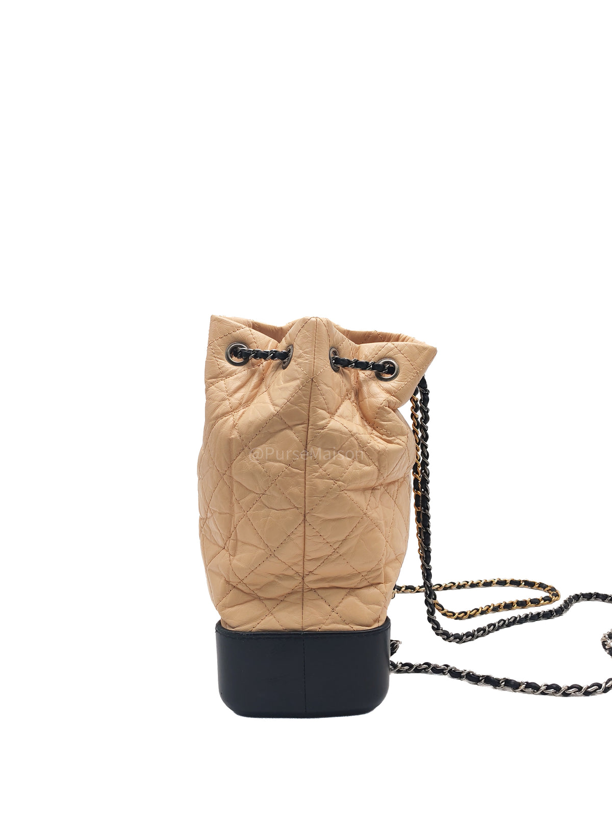Chanel Gabrielle Backpack Small in Beige Aged Calfskin Leather Mix Hardware (Series 25) | Purse Maison Luxury Bags Shop