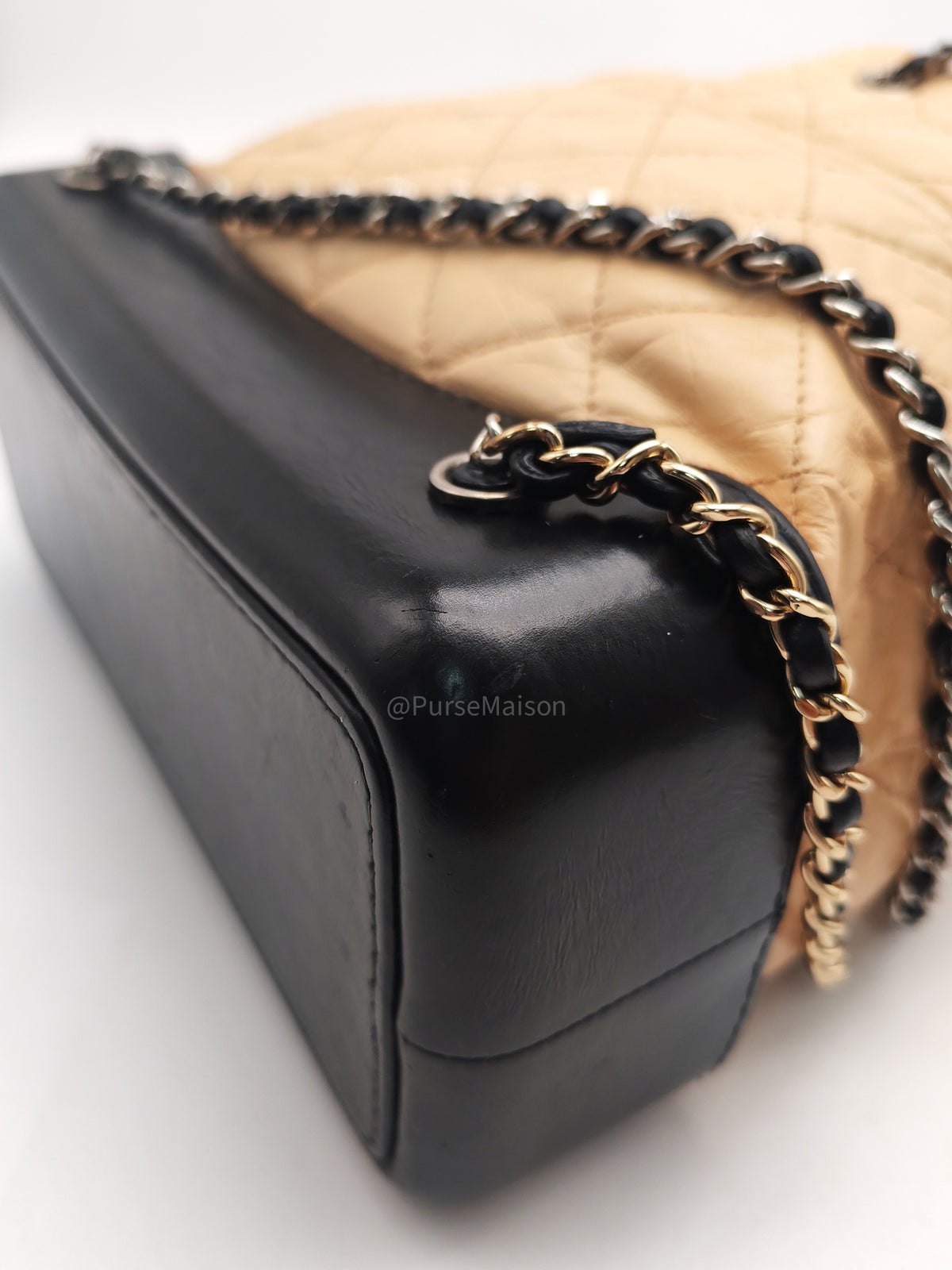Chanel Gabrielle Backpack Small in Beige Aged Calfskin Leather Mix Hardware (Series 25) | Purse Maison Luxury Bags Shop
