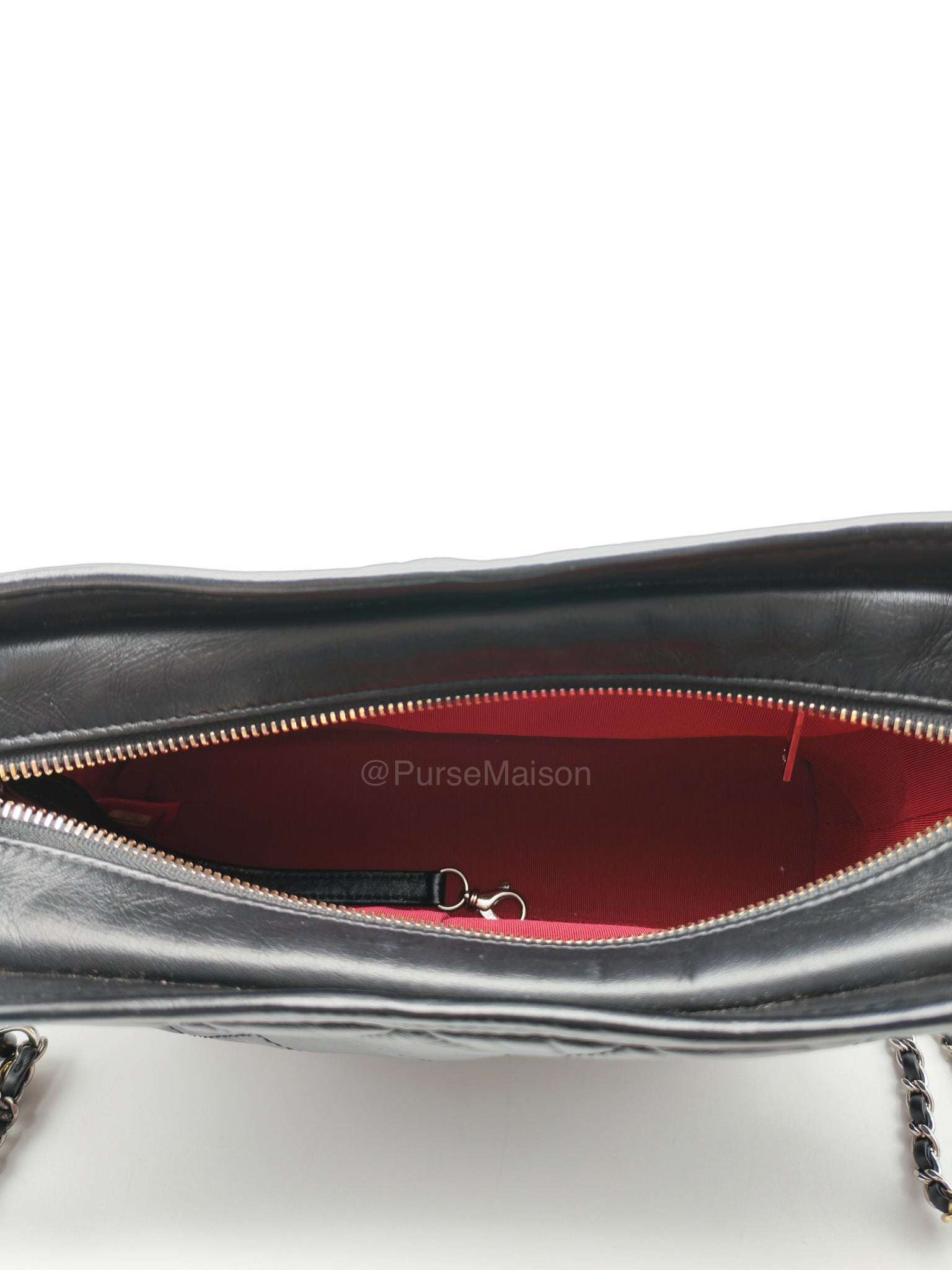 Chanel Gabrielle Medium in Black Quilted Lambskin Leather Hobo Bag in Black Mix Hardware Series 30 | Purse Maison Luxury Bags Shop