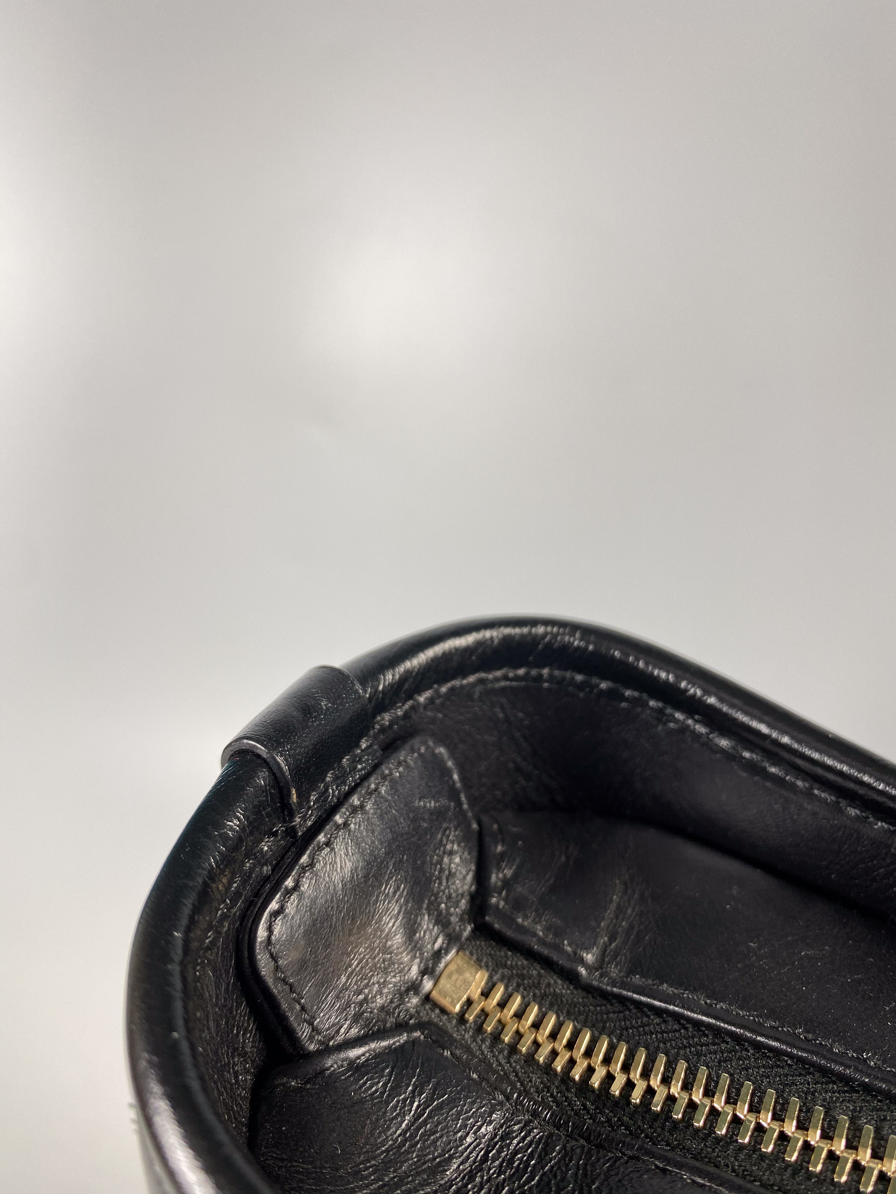 Chanel Gabrielle Old Medium Hobo Bag in Black Distressed Calfskin Leather & Mixed Hardware (Series 25)