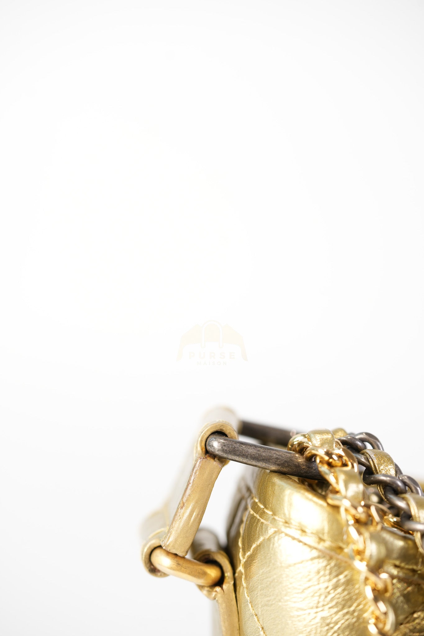 Gabrielle Small Crossbody Bag in Metallic Lambskin Leather & Mixed Hardware Series 24 | Purse Maison Luxury Bags Shop