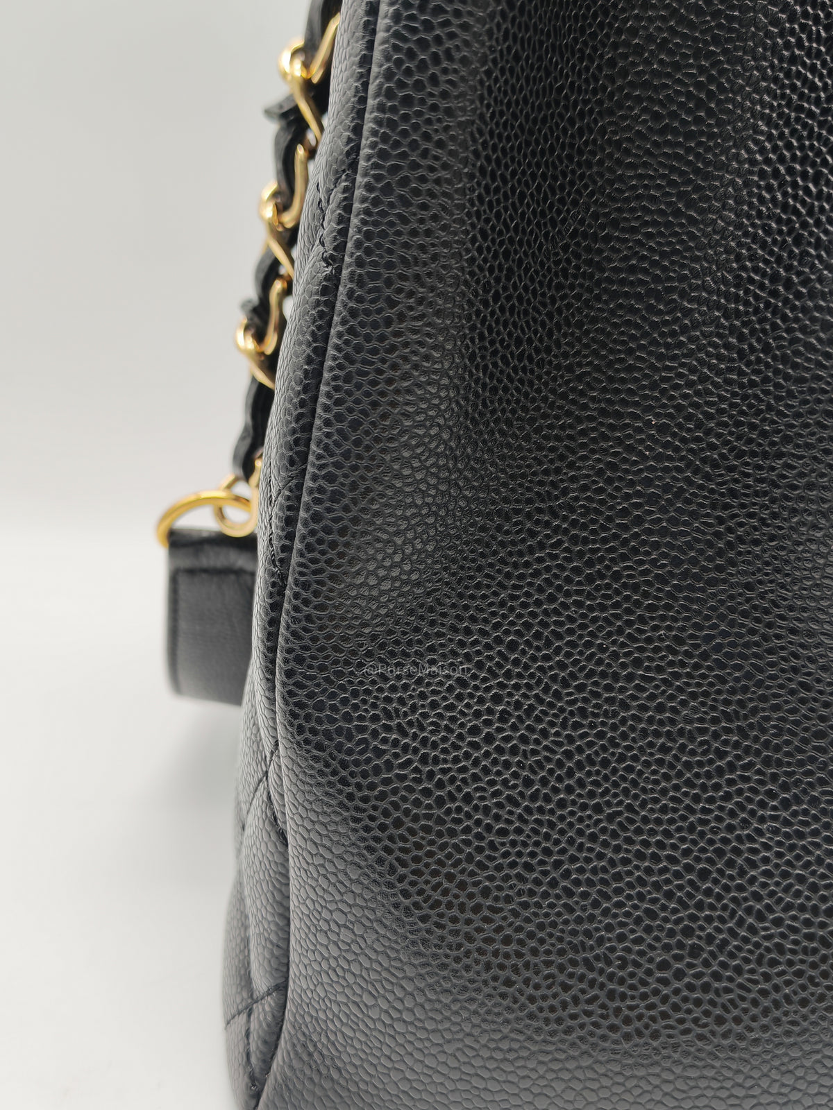 Chanel Grand Shopping Tote Bag (GST) in Black Quilted Caviar Leather and Gold Hardware (Series 19) | Purse Maison Luxury Bags Shop