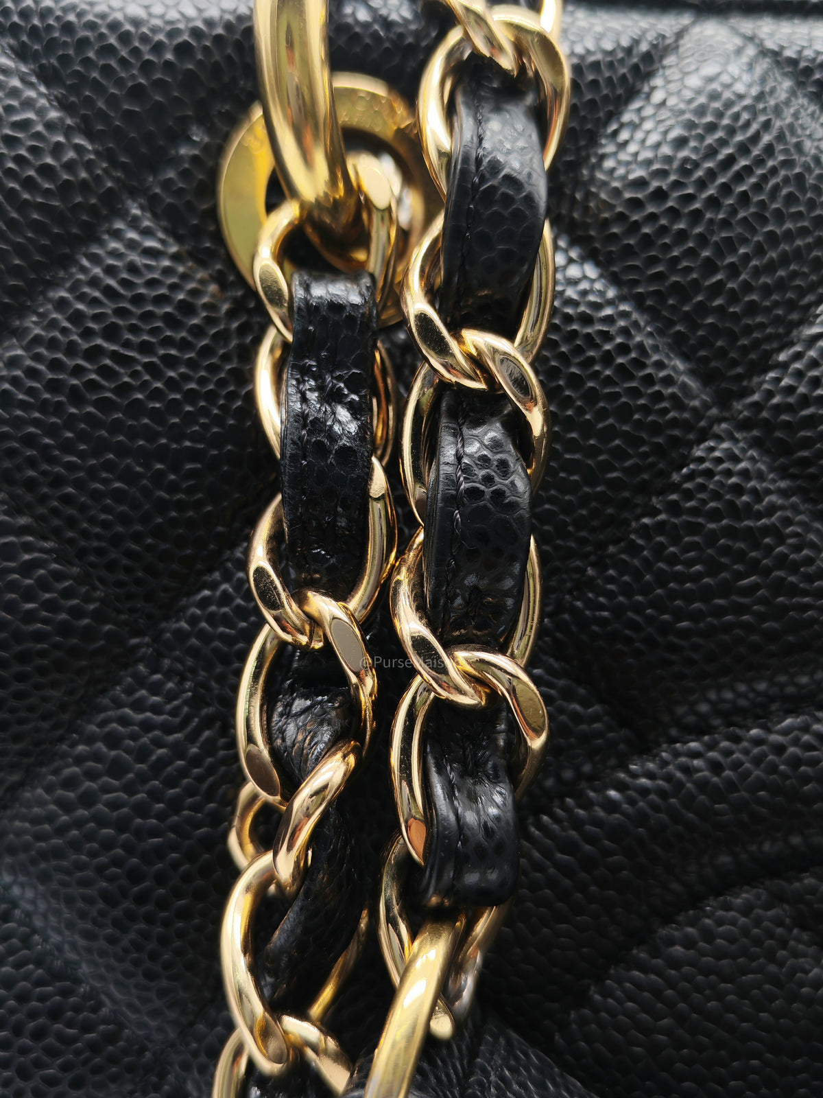 Chanel Grand Shopping Tote Bag (GST) in Black Quilted Caviar Leather Gold Hardware (Series 15***52) | Purse Maison Luxury Bags Shop