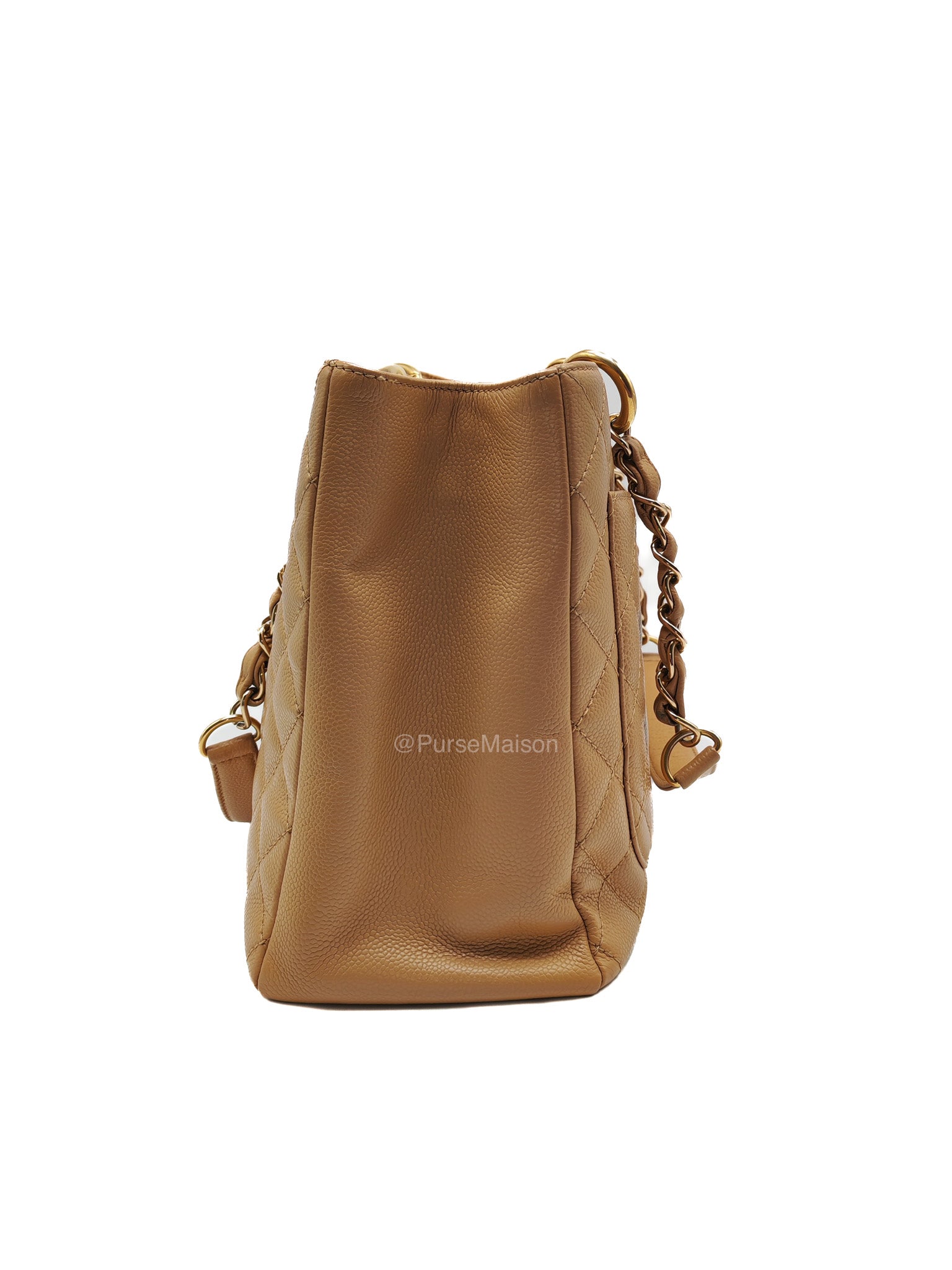 Chanel Grand Shopping Tote Bag (GST) in Dark Beige Caviar Leather Gold Hardware (Series 11) | Purse Maison Luxury Bags Shop