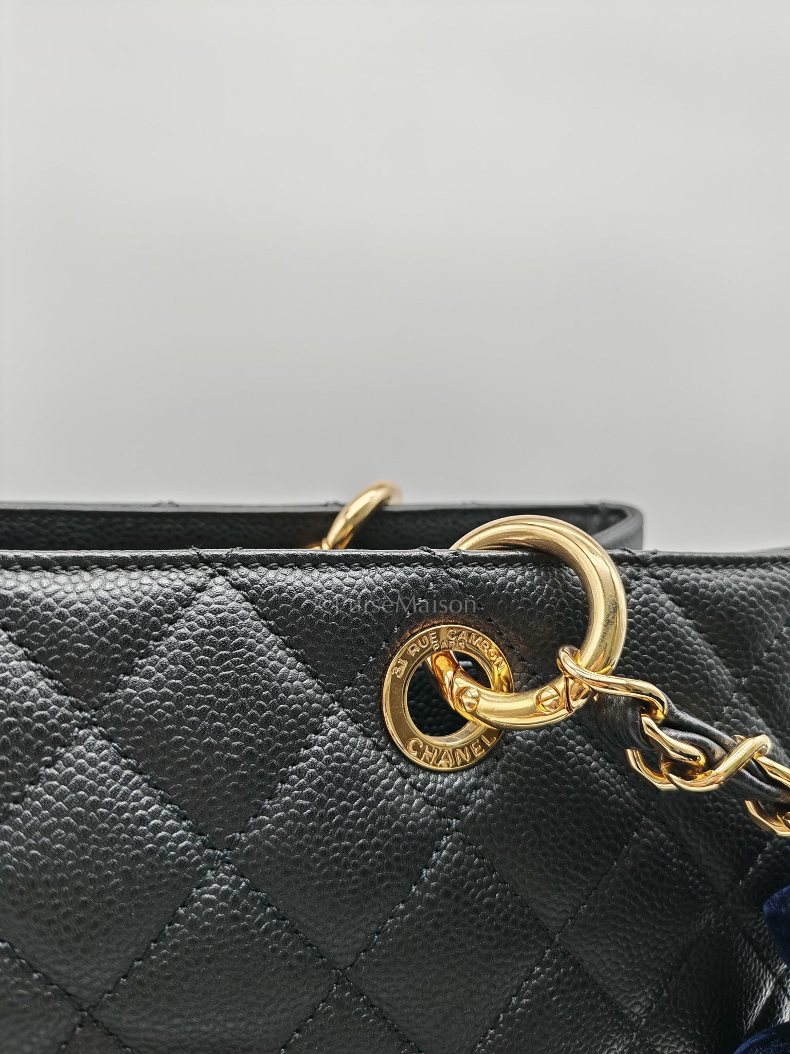 Chanel Grand Shopping Tote (GST) Bag in Black Caviar Leather Gold Hardware Series (17****58) | Purse Maison Luxury Bags Shop