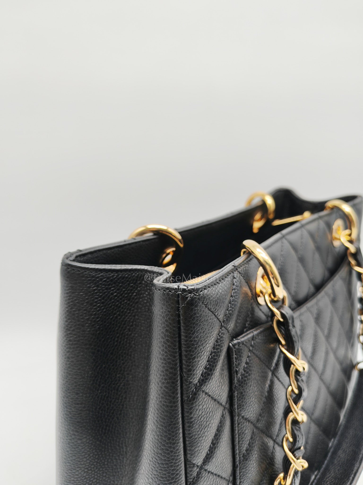 Chanel Grand Shopping Tote (GST) Bag in Black Caviar Leather Gold Hardware Series (17****58) | Purse Maison Luxury Bags Shop