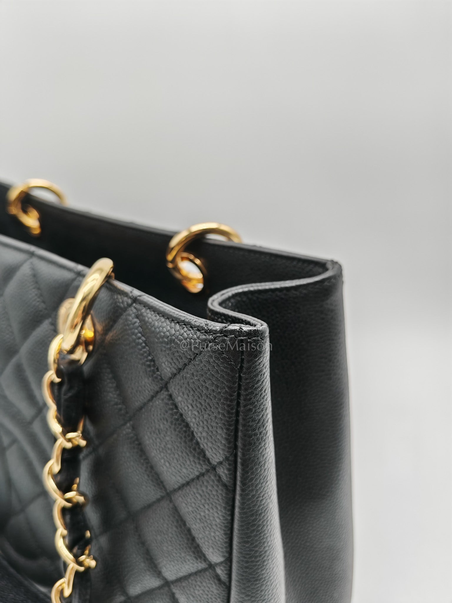 Chanel Grand Shopping Tote (GST) Bag in Black Caviar Leather Gold Hardware Series (17****58) | Purse Maison Luxury Bags Shop