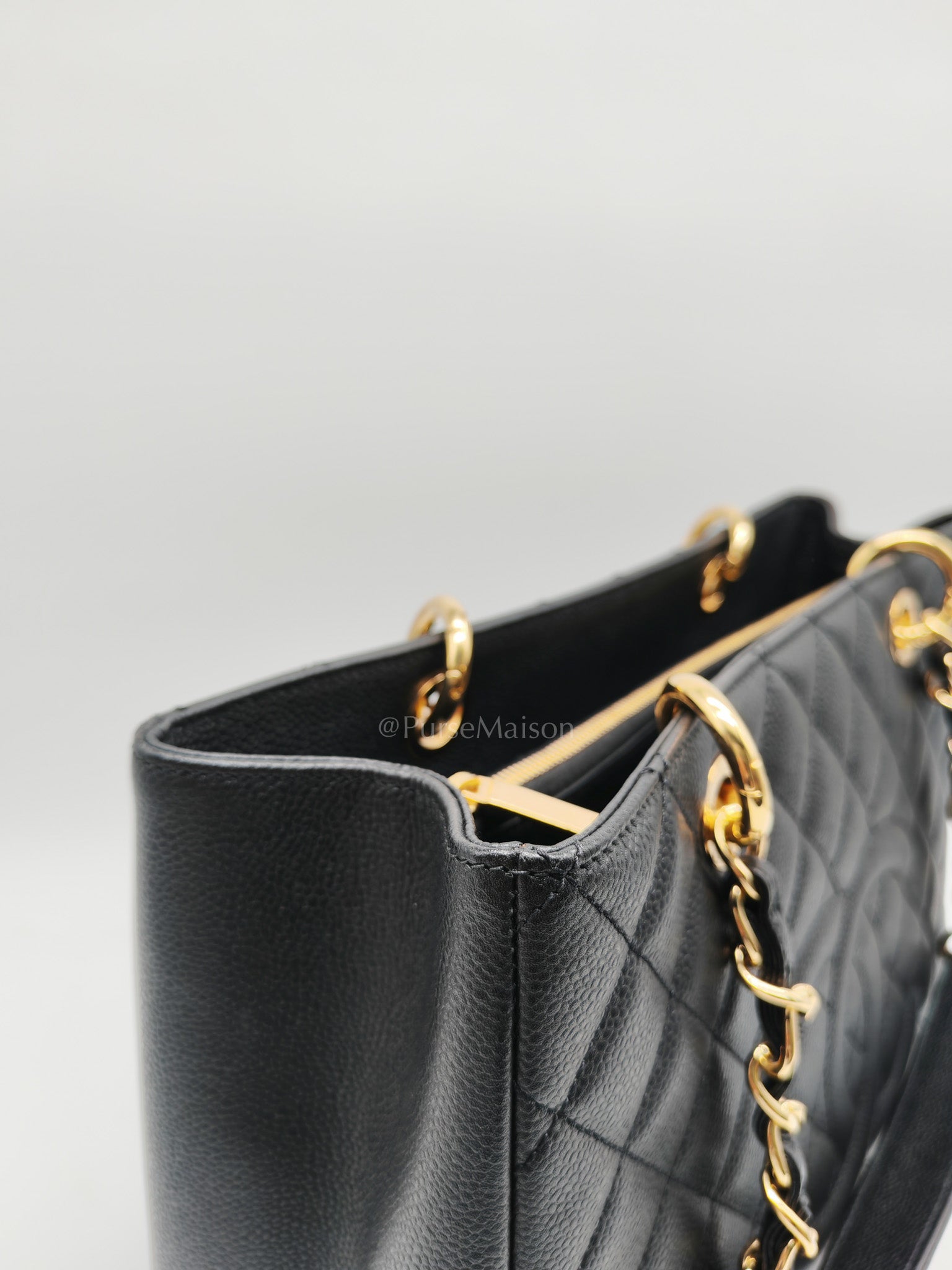 Chanel Grand Shopping Tote (GST) Bag in Black Caviar Leather Gold Hardware Series (17****58) | Purse Maison Luxury Bags Shop