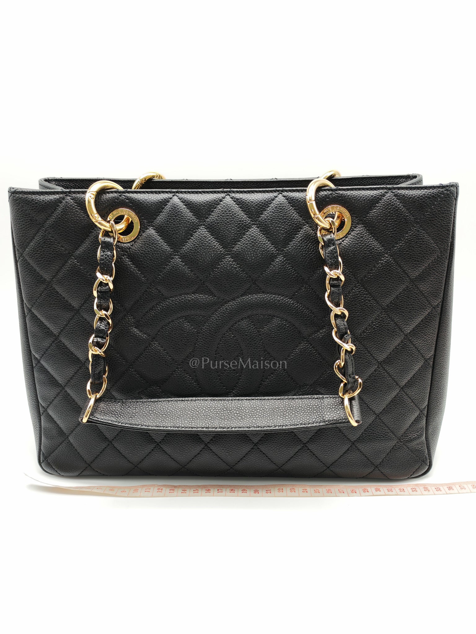Chanel Grand Shopping Tote (GST) Bag in Black Caviar Leather Gold Hardware Series (17****58) | Purse Maison Luxury Bags Shop