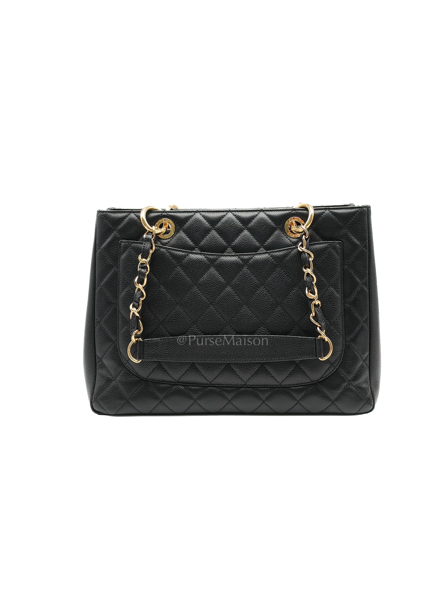 Chanel Grand Shopping Tote (GST) Bag in Black Caviar Leather Gold Hardware Series (17****58) | Purse Maison Luxury Bags Shop