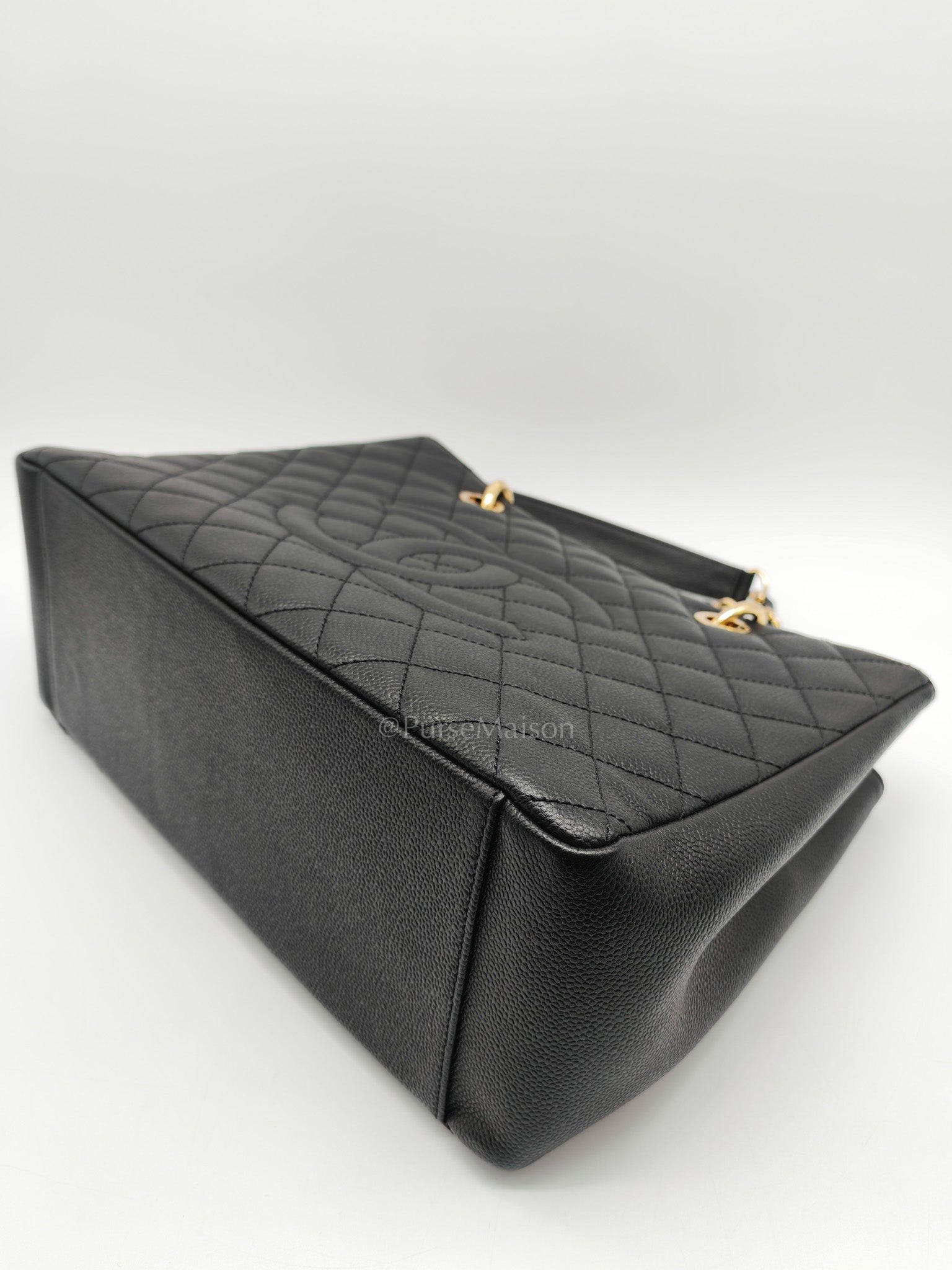 Chanel Grand Shopping Tote (GST) Bag in Black Caviar Leather Gold Hardware Series (17****58) | Purse Maison Luxury Bags Shop
